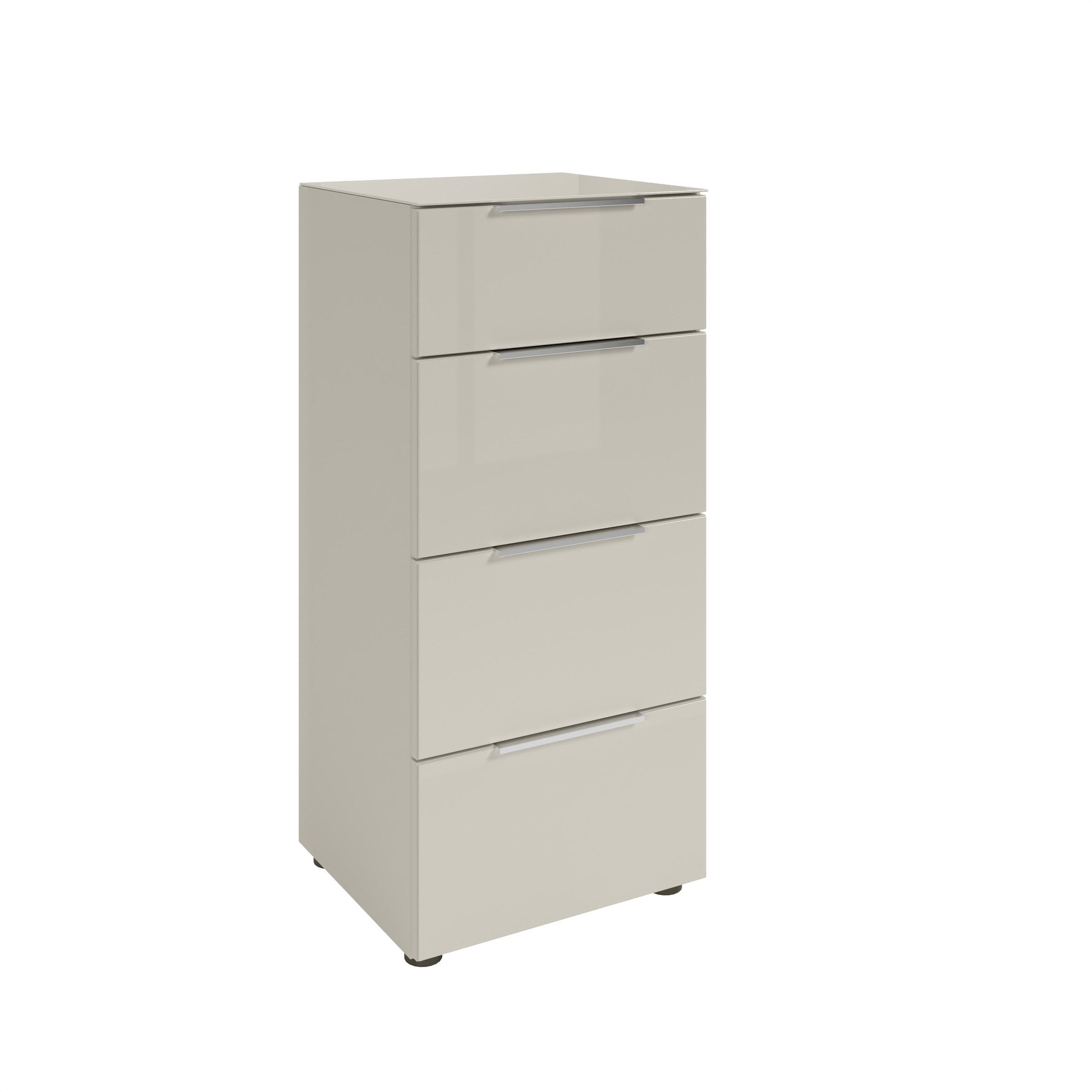 Bega Consult Hochkommode Glasfronten in Kaschmir - 45x99x40cm (BxHxT)