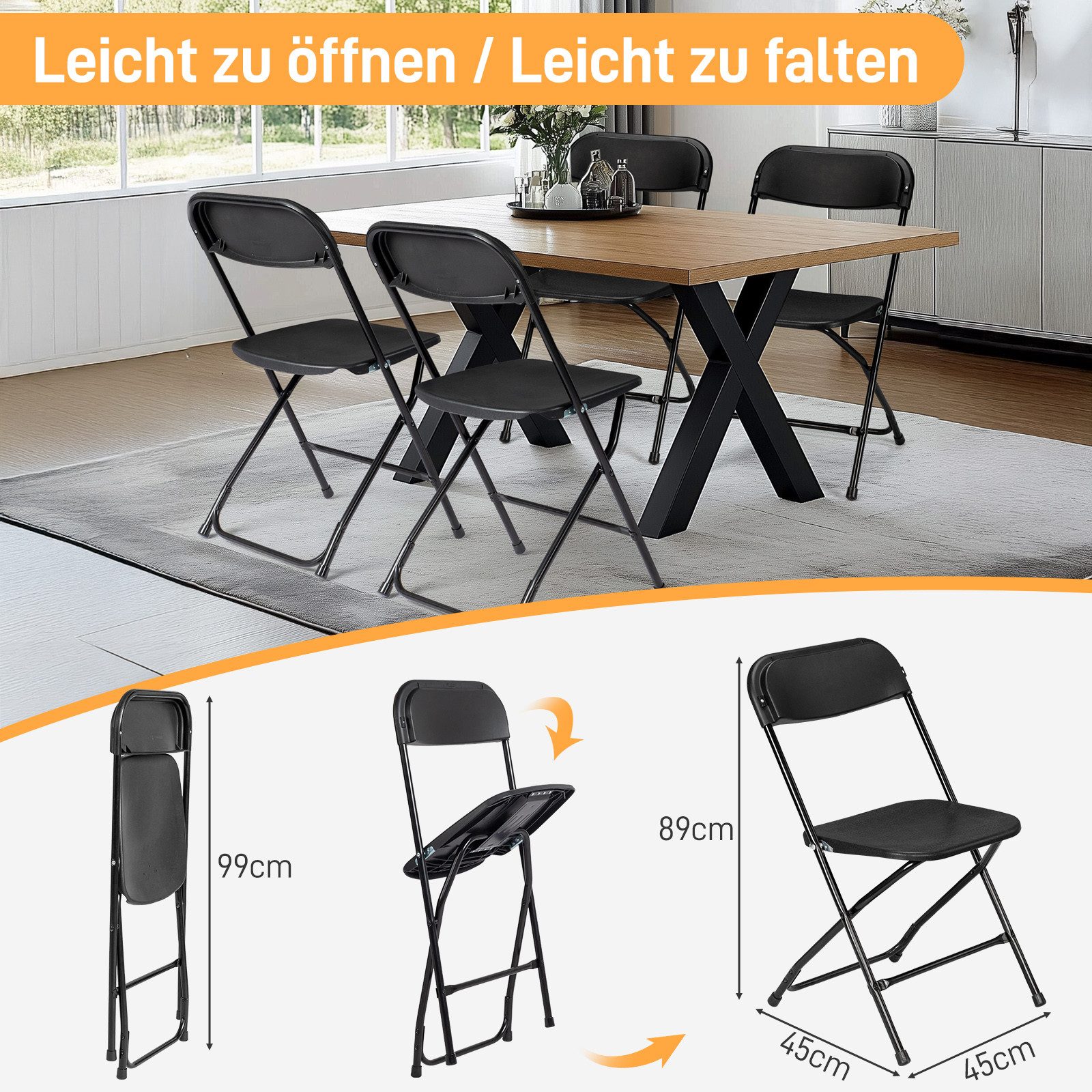 VINGLI Klappstuhl Klappstühle 2er/4er/6er/8er/10er Set, Gartenstuhl günstig online kaufen