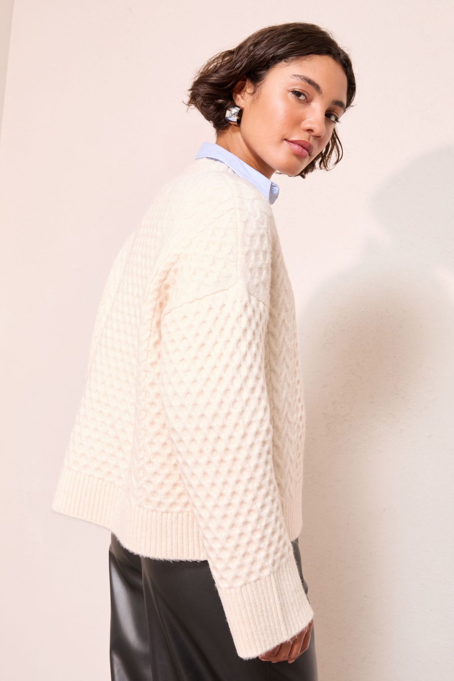 Friends Like These Strickpullover Friends Like These Pullover mit Honigwaben-Detail (1-tlg)