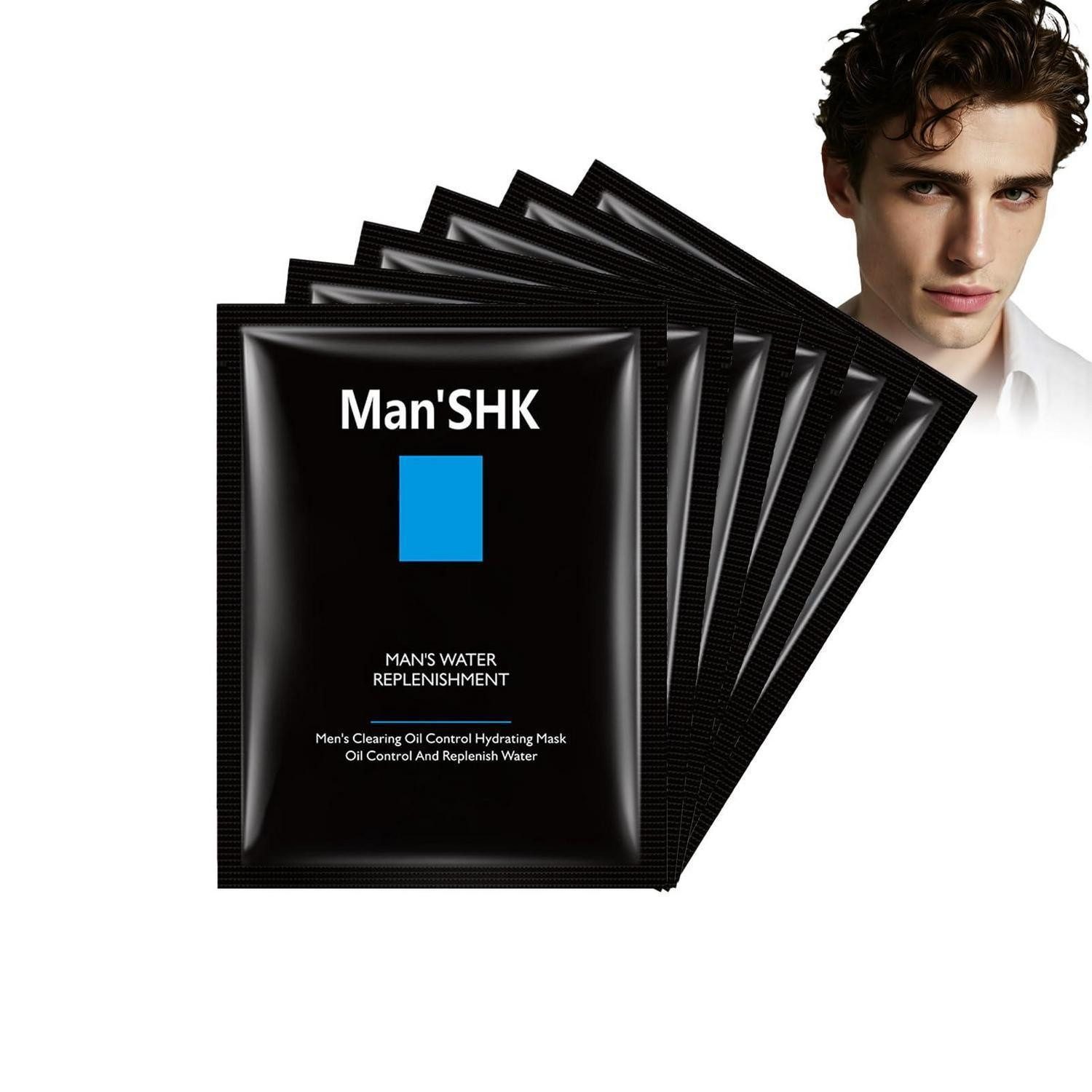 LuxusKollektion Gesichtsmasken-Set Gesichtsmasken Männer 6er Set mattierend