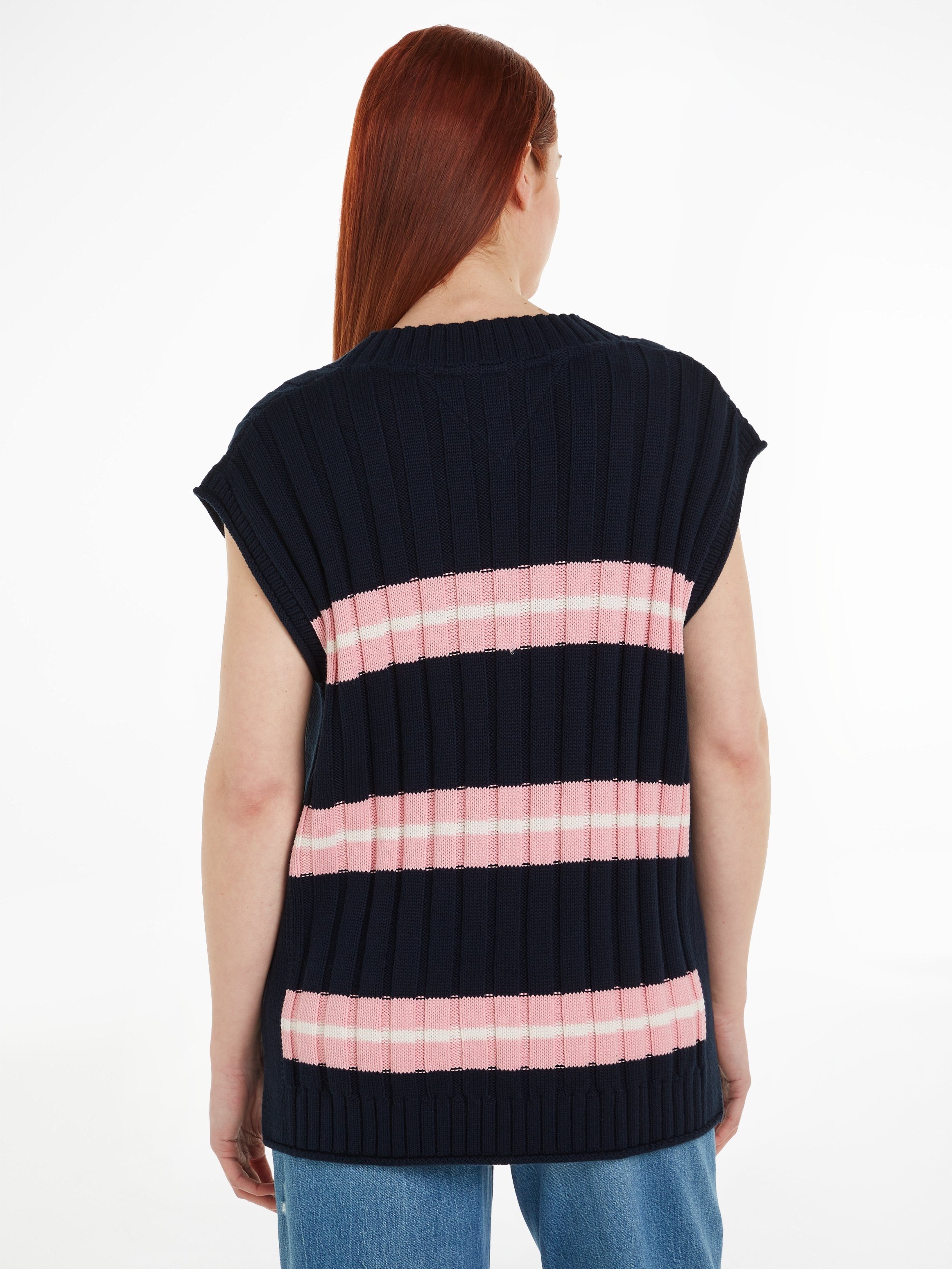 Tommy Jeans V-Ausschnitt-Pullover TJW STRIPE V-NECK günstig online kaufen