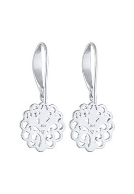 Elli Paar Ohrhänger Ohrhänger Ornament Floral Symbol 925 Silber, Ornament