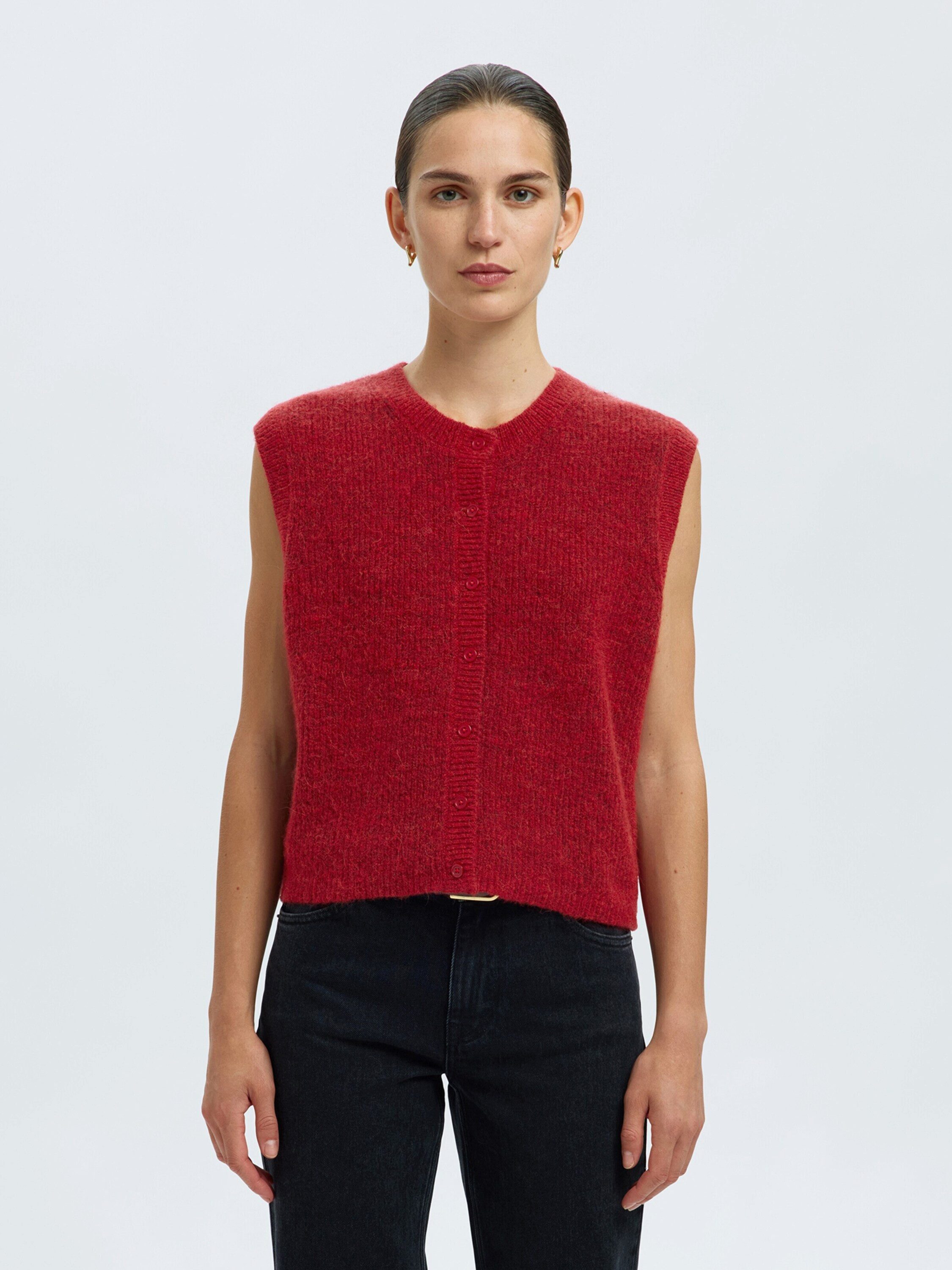Selected Strickweste SLFLULU (1-tlg) Plain/ohne Details günstig online kaufen