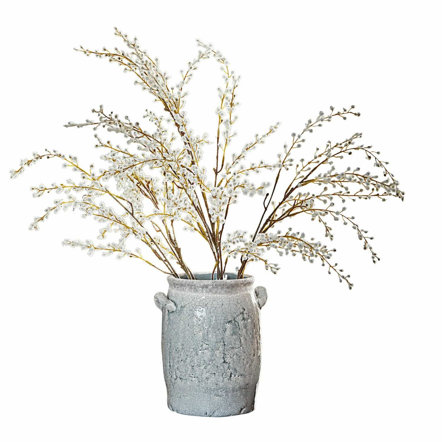 Kunstblume Deko-Zweige 3er Set Palmyra weiß/braun, Mirabeau, Höhe 81.0 cm