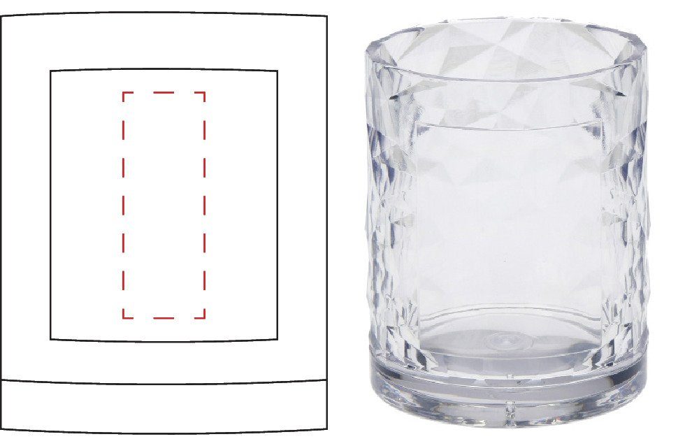 mehrweg.pro Mehrwegbecher Trinkbecher "Crystal", 0,3 Kunststoff, 1-tlg., l, 1), Aufwendigen (Sparset, Kristall-Design