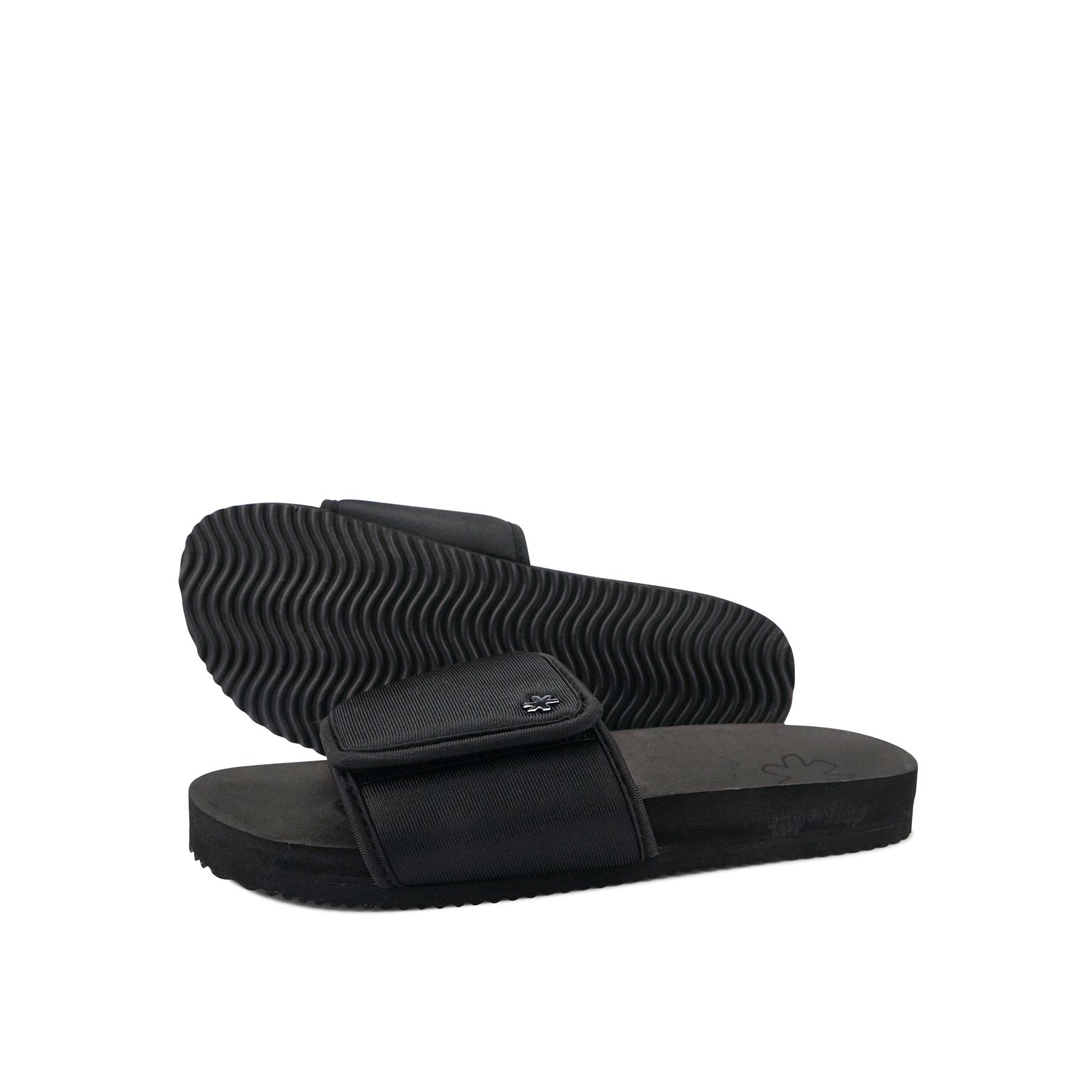 Flop schwarz Flip Sandale pool*velcro