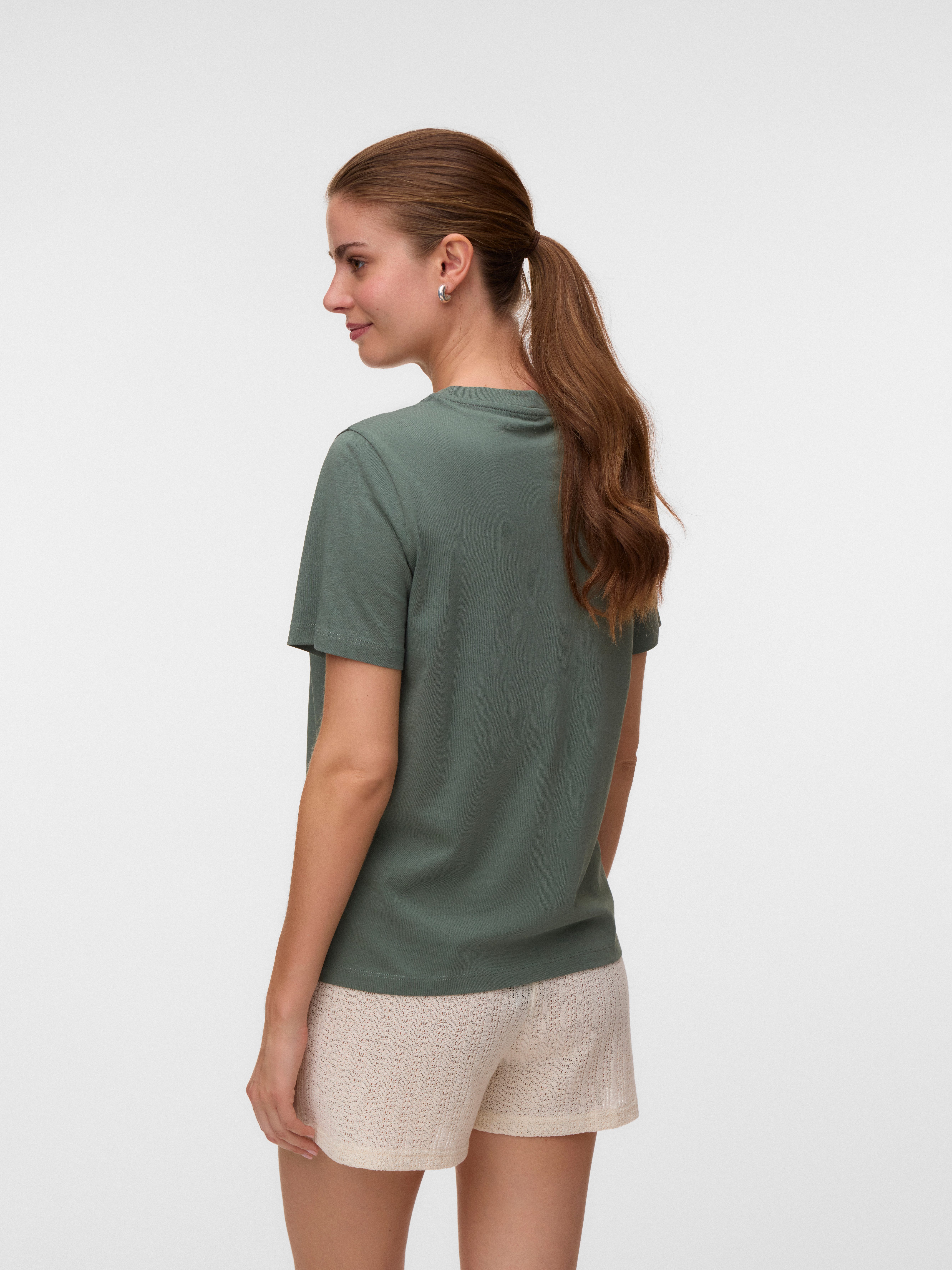 Vero Moda Kurzarmshirt VMSIGRID PAULINA SS TOP BOX JRS Baumwolle, regular fit