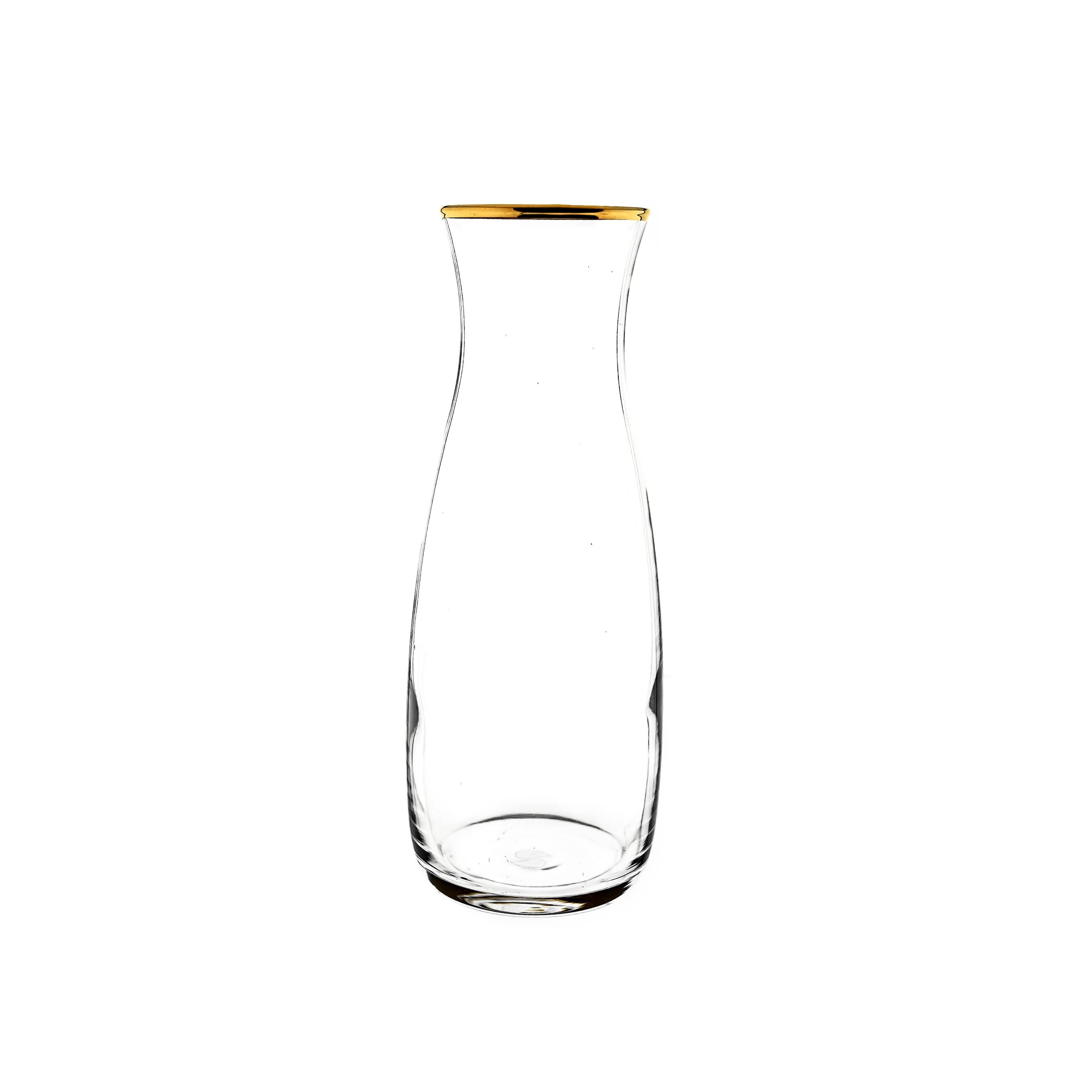 Karaffe Amphora Golden Touch aus Glas mit eleganter Goldumrandung – 335 ml