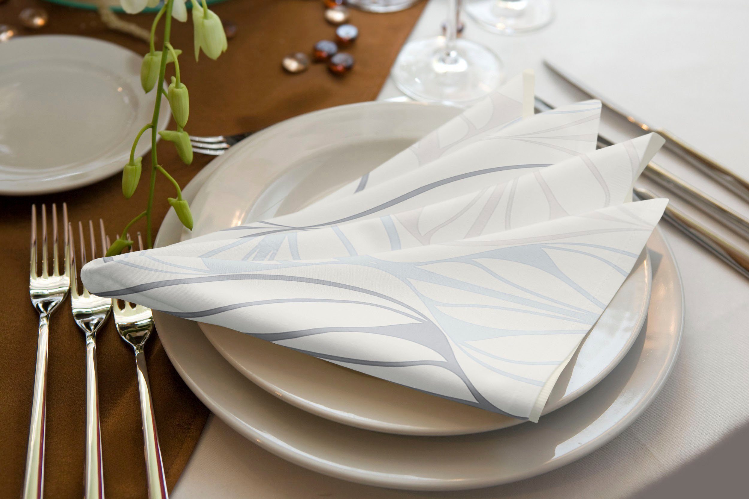Adam Stoffserviette Wave, aus Bio-Baumwolle,Made in Germany