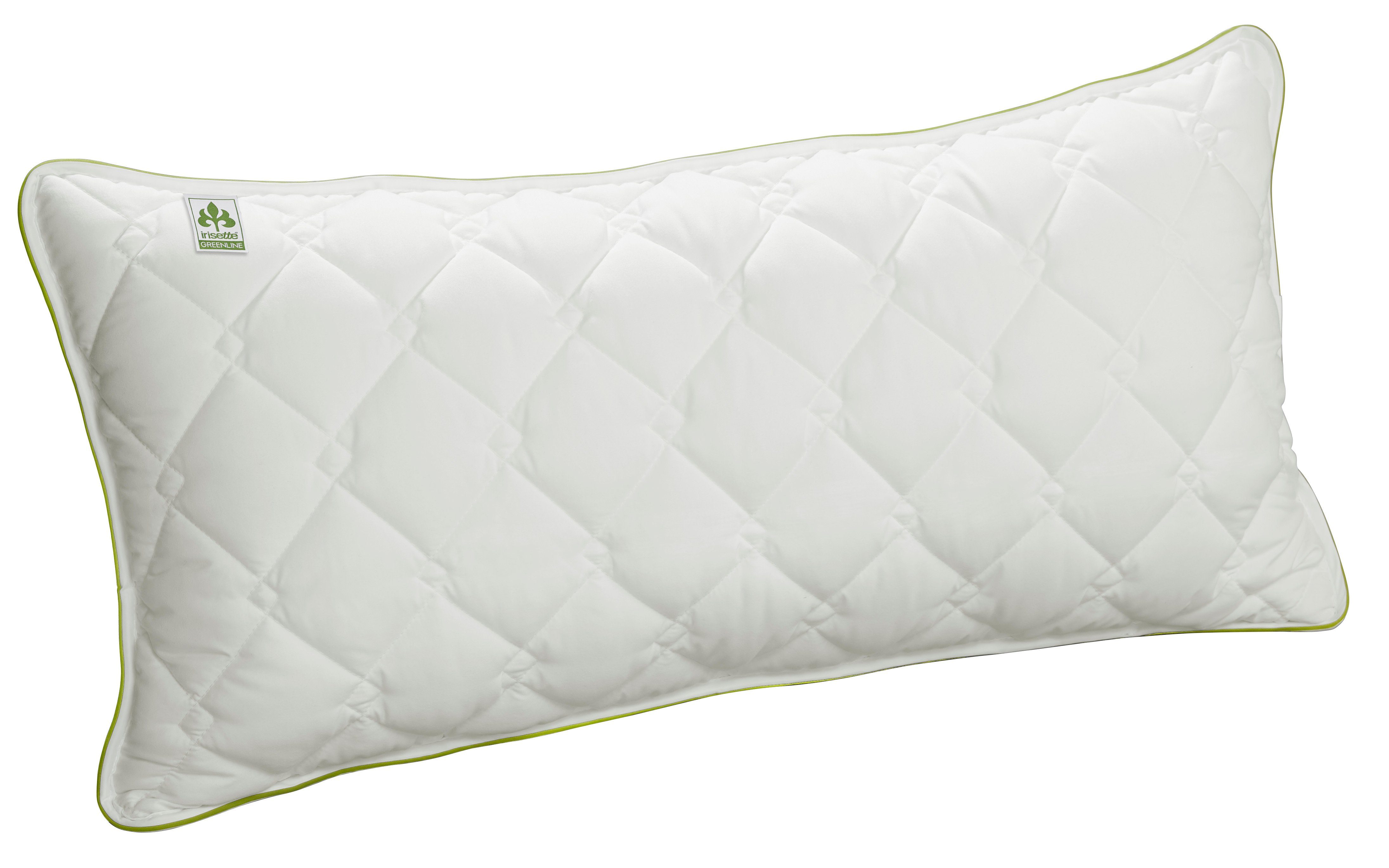 irisette GREENLINE Kopfkissen Kissen Irisette Cyclafill ECO, Füllung: 100% Polyester - Hohlfaserkugeln Cyclafill® (aus recycelten PET-Flaschen), Bezug: weich und anschmiegsam, Seitenschläfer, Rückenschläfer, Bauchschläfer, waschbar bis 60°C, allergikergee
