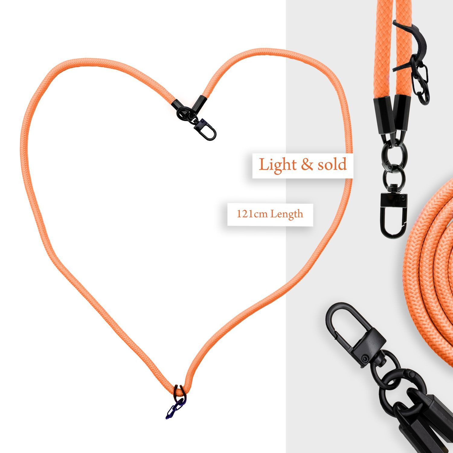 Cadorabo Handykette für Sony Xperia XZ1 COMPACT Kette Sony Xperia XZ1 COMPACT, Handykette für Schutzhülle mit verstellbarem Kordelband Necklace
