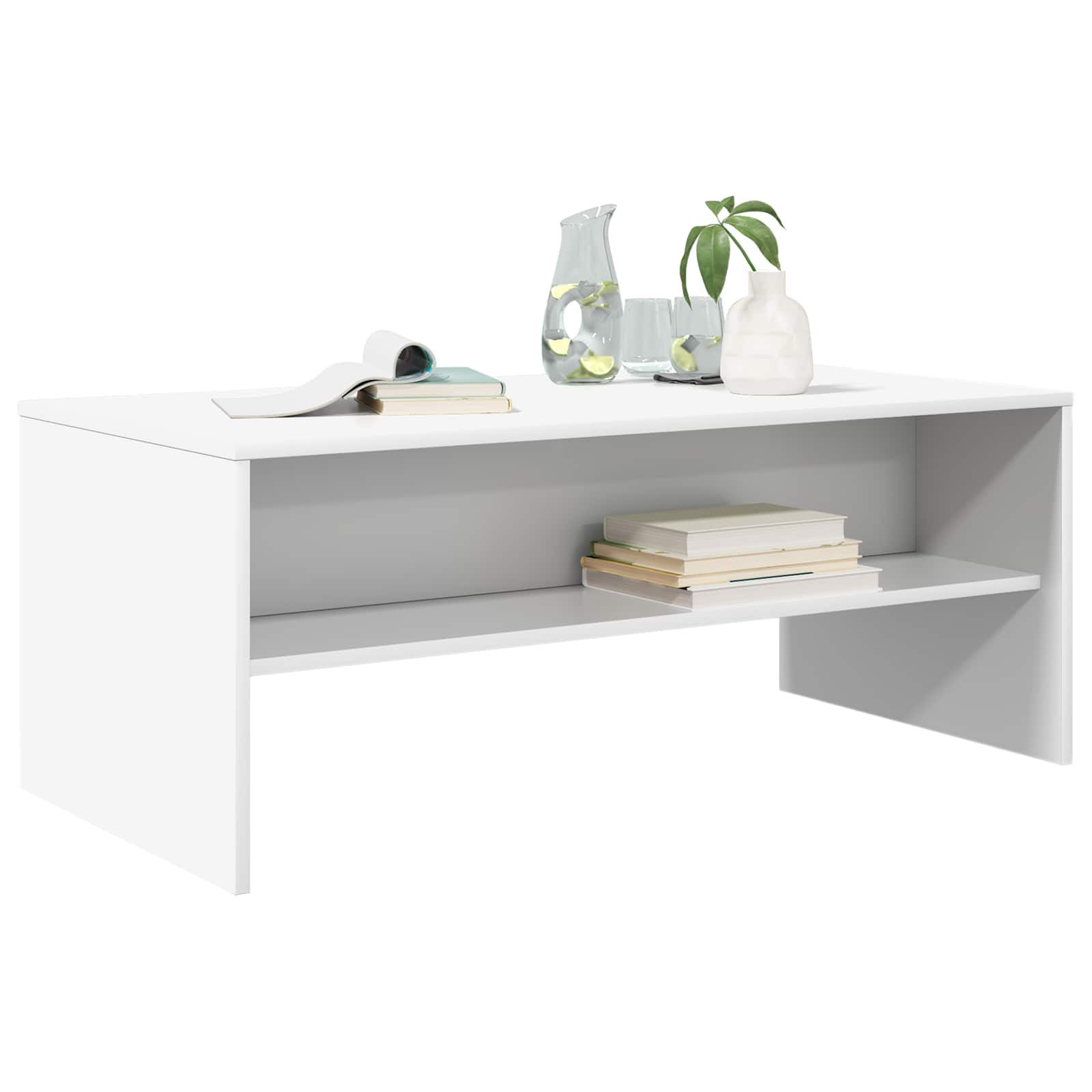 vidaXL Couchtisch Couchtisch Weiß 100 x 50 x 40 cm Holzwerkstoff (1-St)