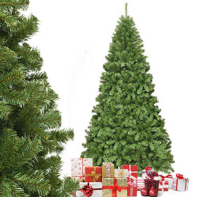 COSTWAY Künstlicher Weihnachtsbaum »Tannenbaum«, Fichte, 230cm, mit Metallständer, 1346 Spitzen PVC Nadeln, Klappsystem, Grün