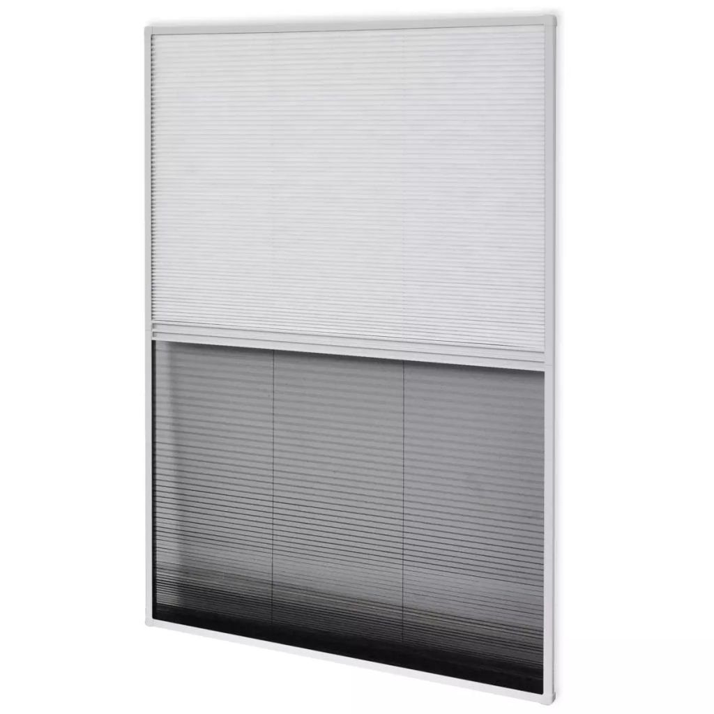 vidaXL Insektenschutz-Fensterrahmen 80 x 100 cm Insektenschutz-Plissee für Fenster Jalousie Aluminium 80x1