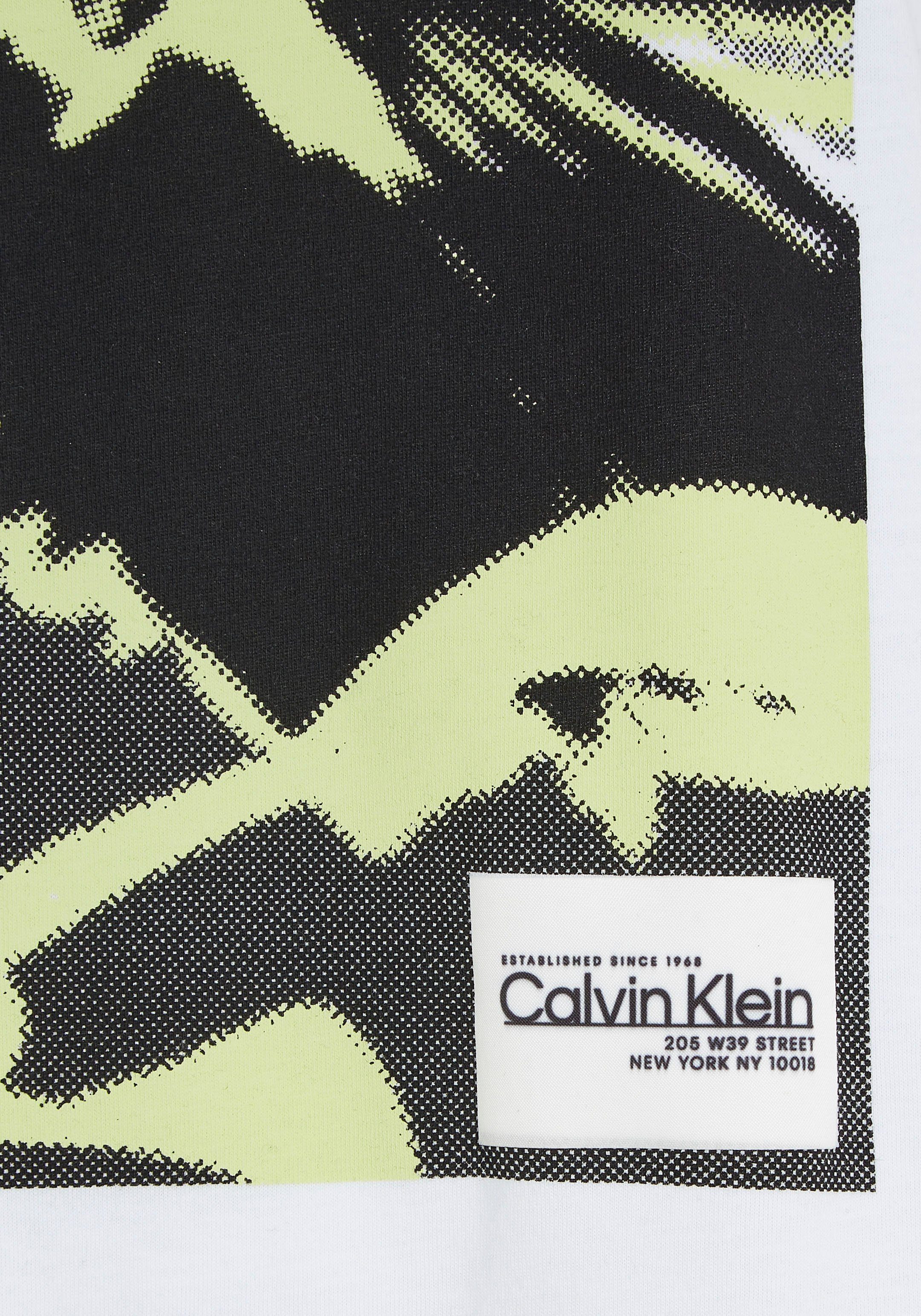 Floral-Printmuster mit T-Shirt Klein Calvin