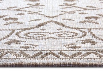 Teppich LEYTE Wendeteppich, NORTHRUGS, rechteckig, Höhe: 5 mm, In-& Outdoor, Teppich, Vintage, Wetterfest, Balkon, Garten, Wohnzimmer