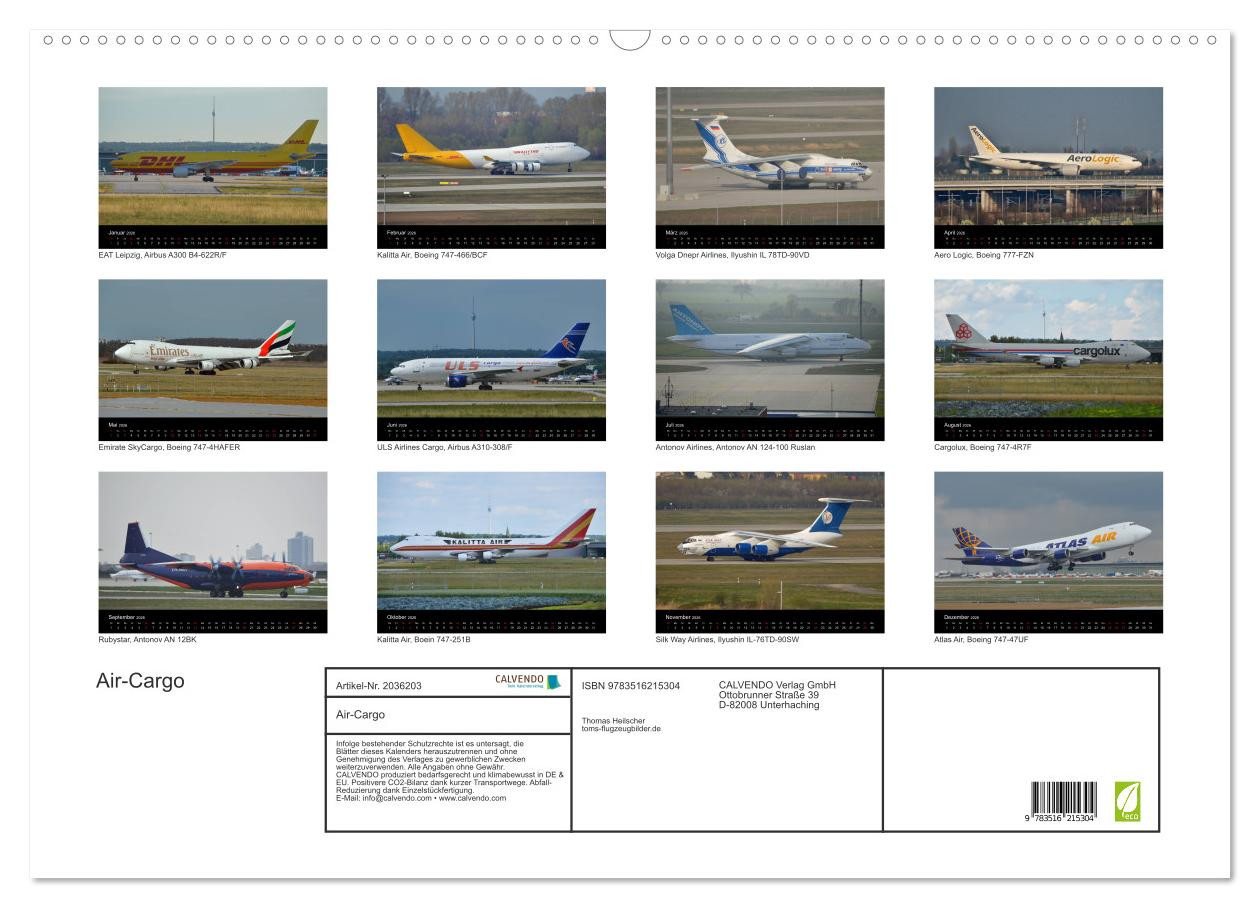 Thumbnail - CALVENDO Wandkalender Air-Cargo (Wandkalender 2026 DIN A2 quer), CALVENDO Monatskalender