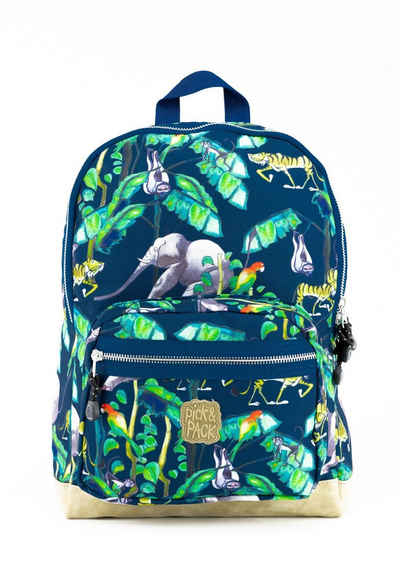 Pick&PACK Kinderrucksack Happy Jungle M, Global Recycled Standard (GRS) zertifiziert