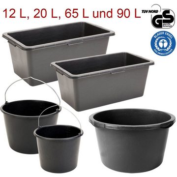 HELO24 Mörtelkasten Mörtelkübel Zementkübel 10 x 12 Liter Rund