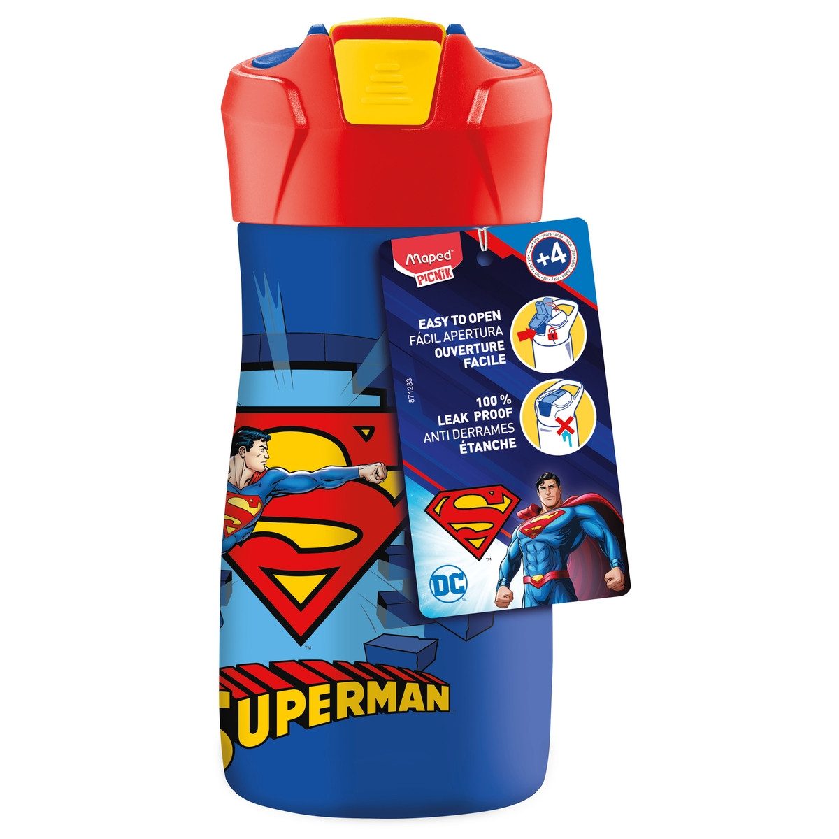 MAPED Trinkflasche Maped Edelstahl-Trinkflasche DC Superman 430 ml