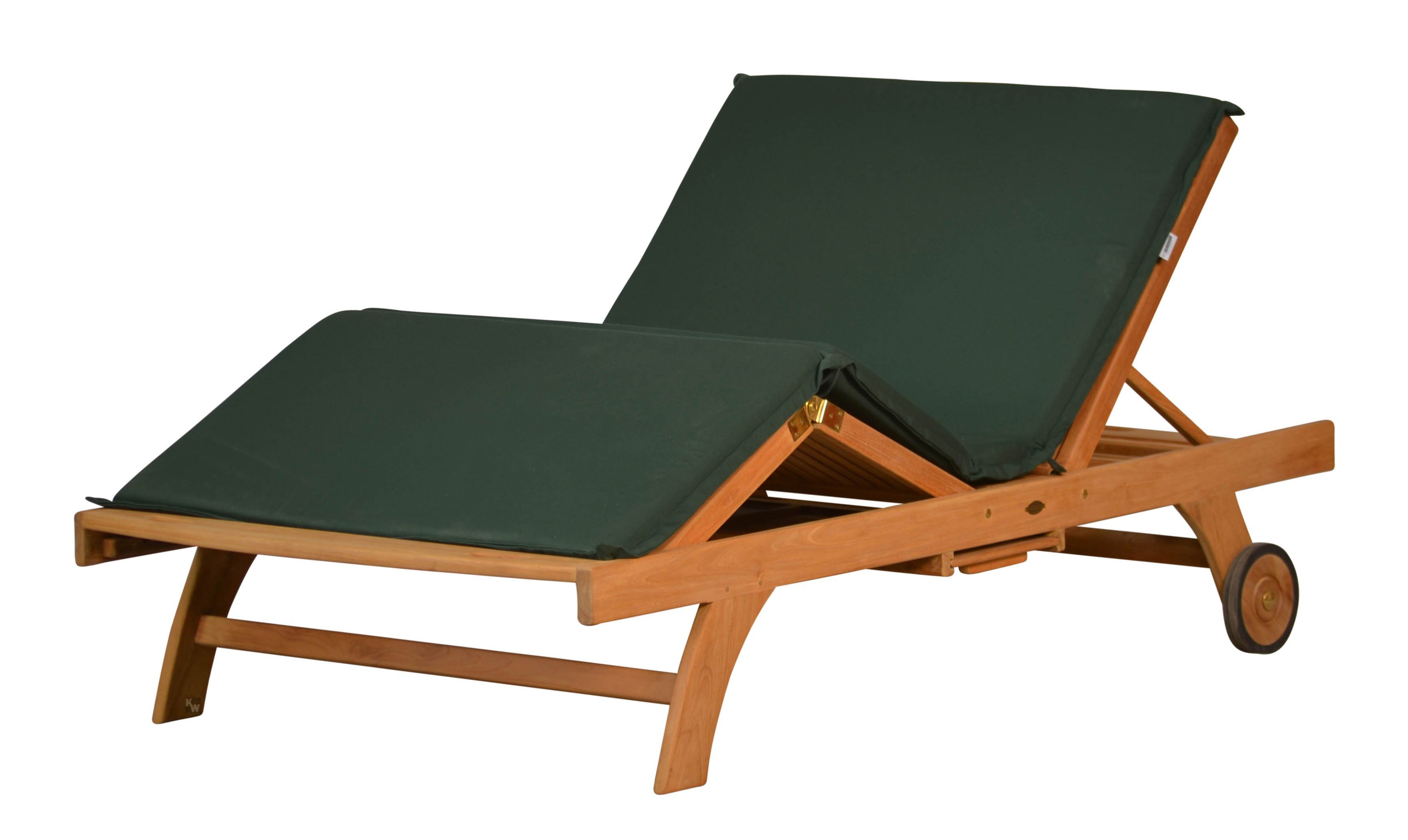 Kai Wiechmann Liegenauflage Auflage Gartenliege 105 x 195 cm als Polster für Doppelliege, extra breites Liegenpolster waschbar und UV-stabil
