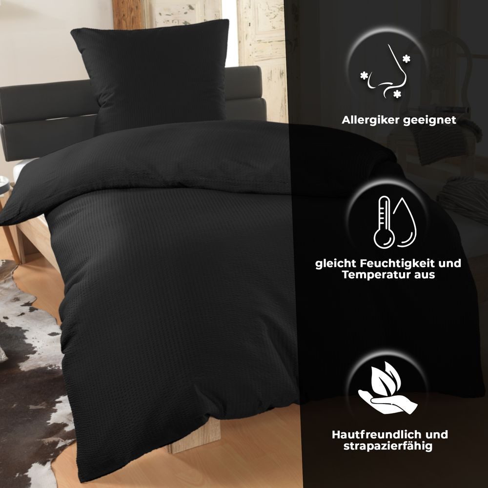 Malika Bettwäsche 135x200 + 80x80 cm atmungsaktiver Bettbezug, Sommerbettwä günstig online kaufen