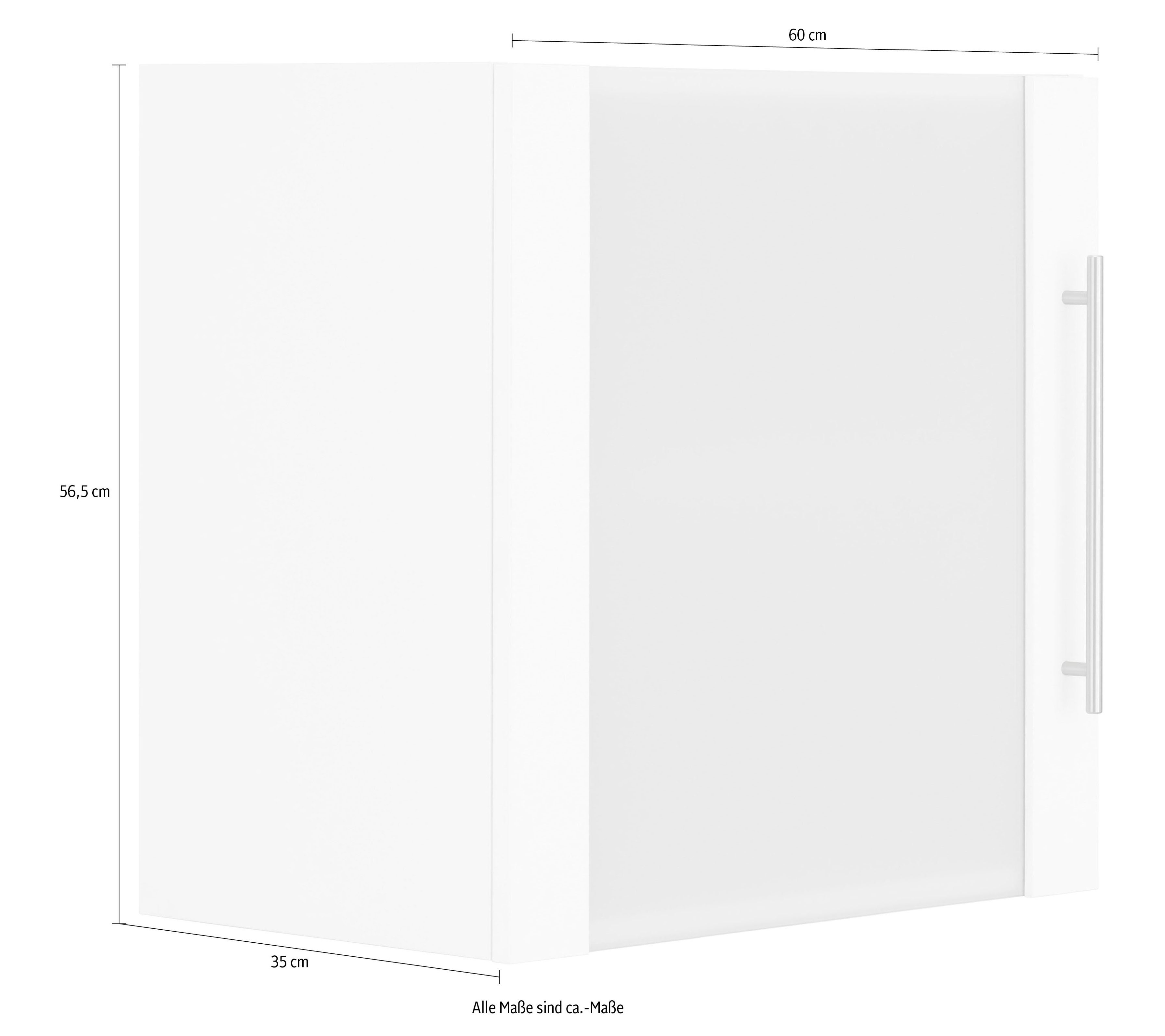 mit Glashängeschrank Front wiho Glaseinsatz Weiß Küchen Unna | weiß/weiß