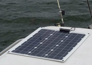Sunset Solarmodul Laminat-Set 50 Watt, 50 W, Monokristallin, (Set), für Boote und Yachten