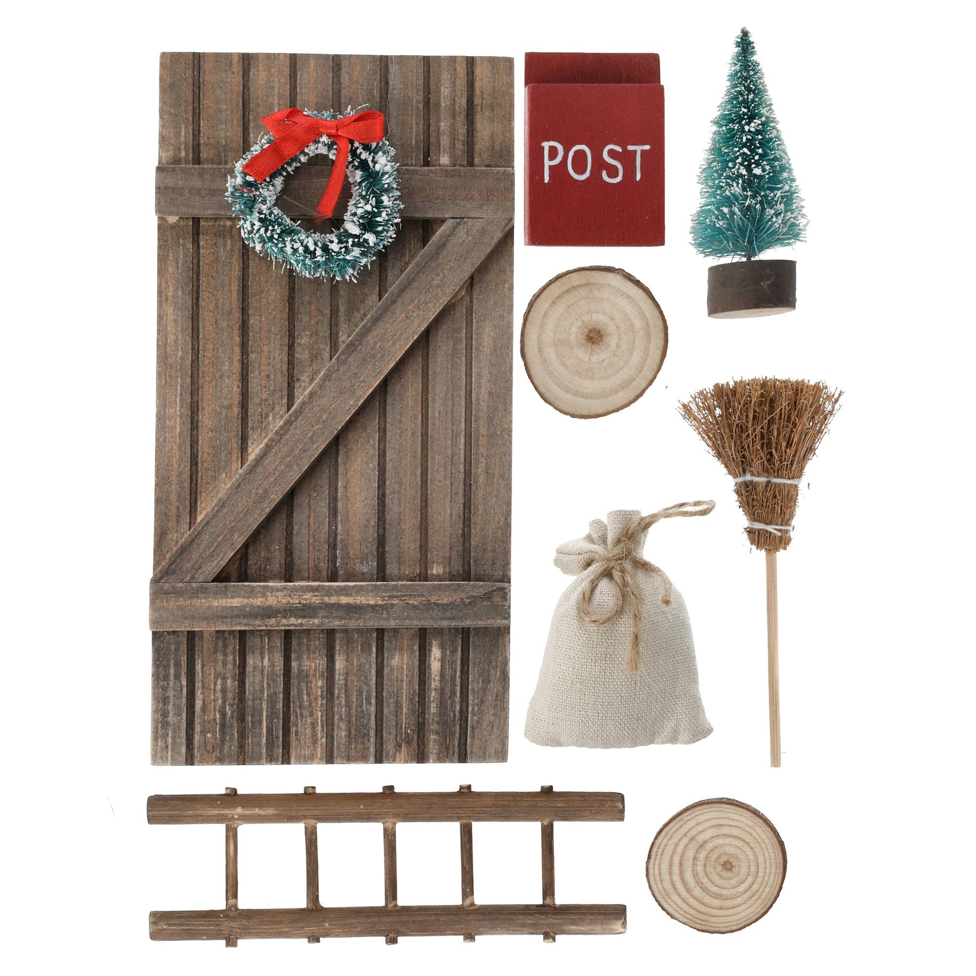 Annastore Dekofigur Wichteltür 8-TLG. Weihnachten Set Miniatur Wichtel Set günstig online kaufen