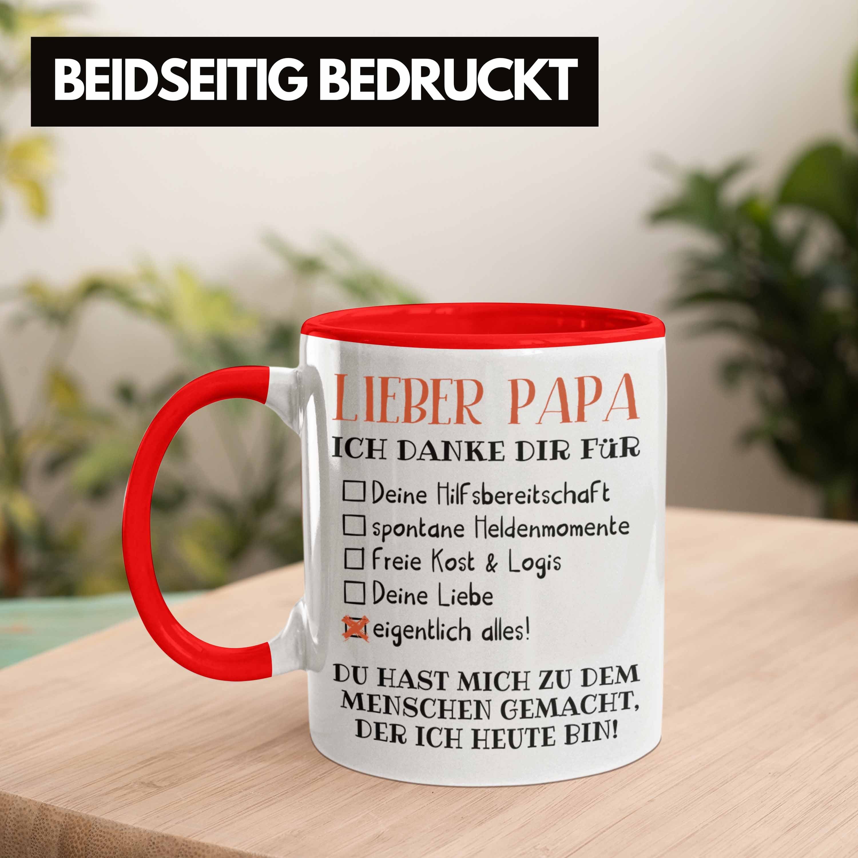 Vater Geschenk Sohn Rot Trendation Bester Trendation - Papa mit Vatertag Tochter Geschenk von Tasse Tasse Spruch