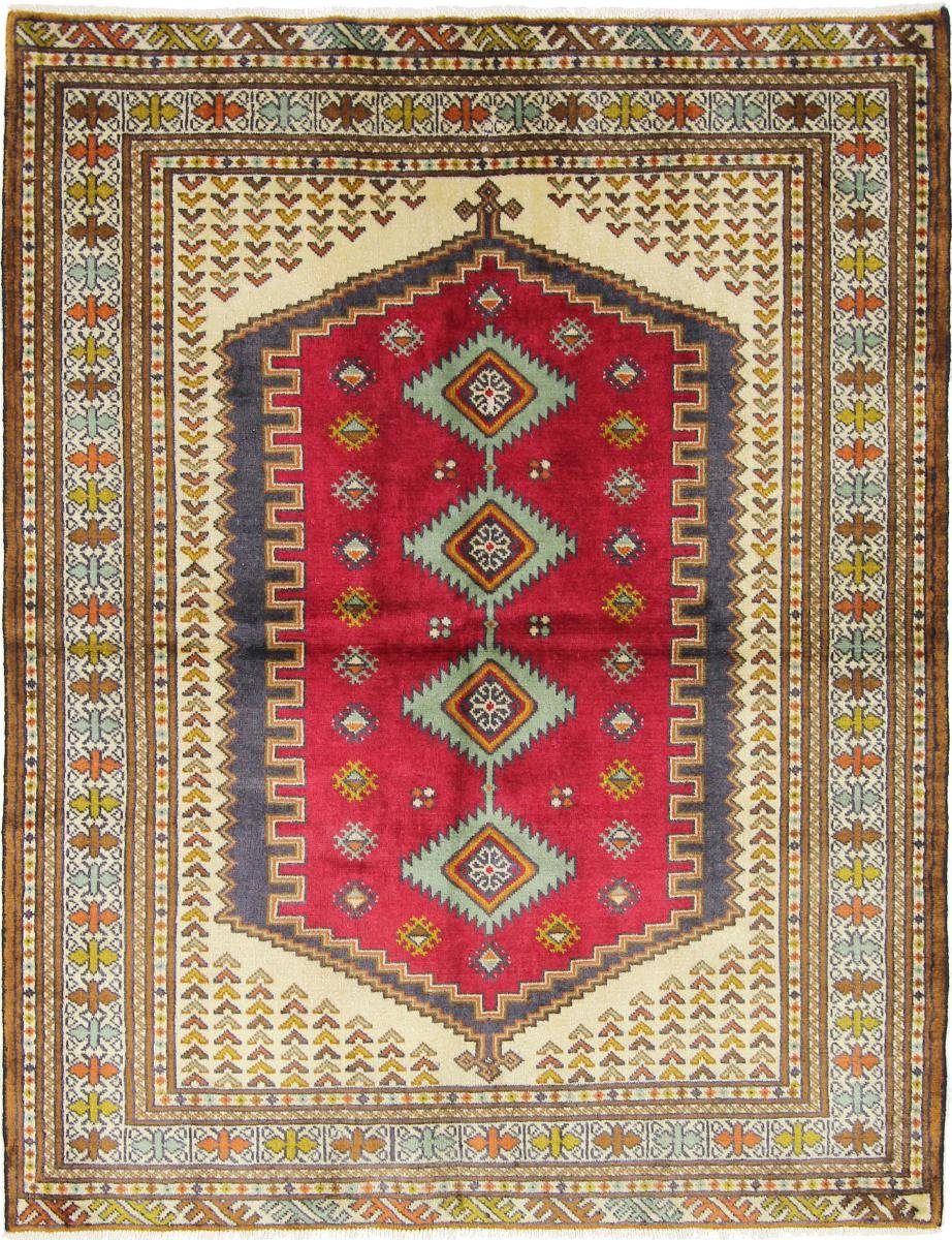 Orientteppich Hamadan 134x173 Handgeknüpfter Orientteppich / Perserteppich, Nain Trading, rechteckig, Höhe: 8 mm