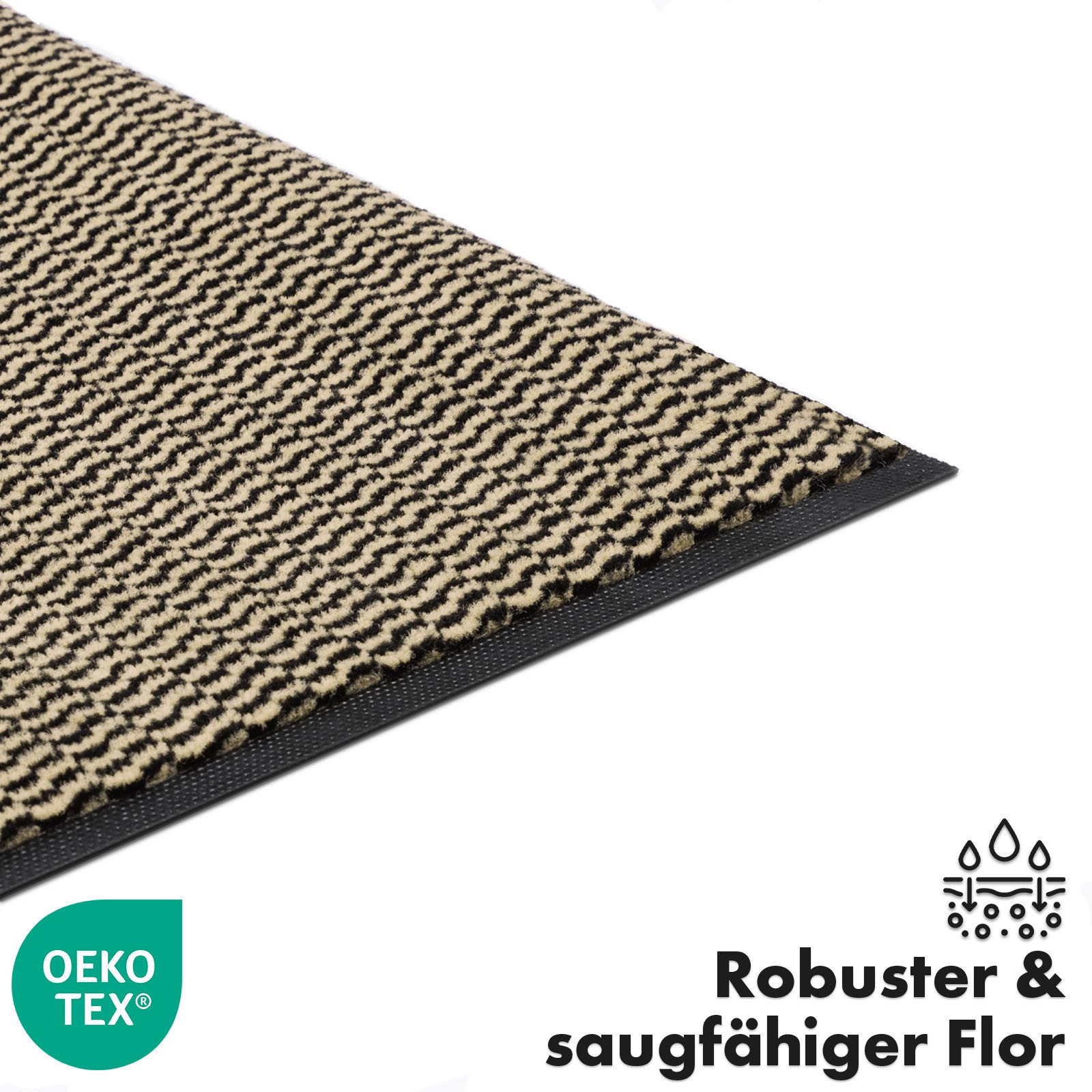 Floordirekt Fußmatte SKY Novo, enorm rutschfeste TPE-Rückseite, effektive Schmutzaufnahme, Rechteckig, Höhe: 7 mm, In- & Outdoor Schmutzfangmatte, saugstarker F – Bild 4 von 5