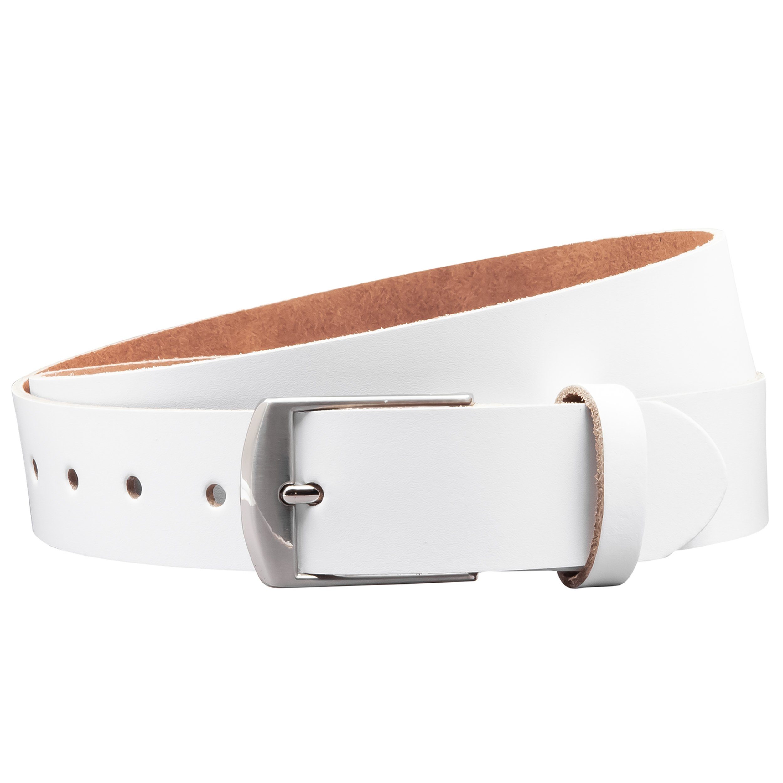 COLOGNEBELT Ledergürtel OM49-SL-Weiss MADE IN GERMANY, günstig online kaufen