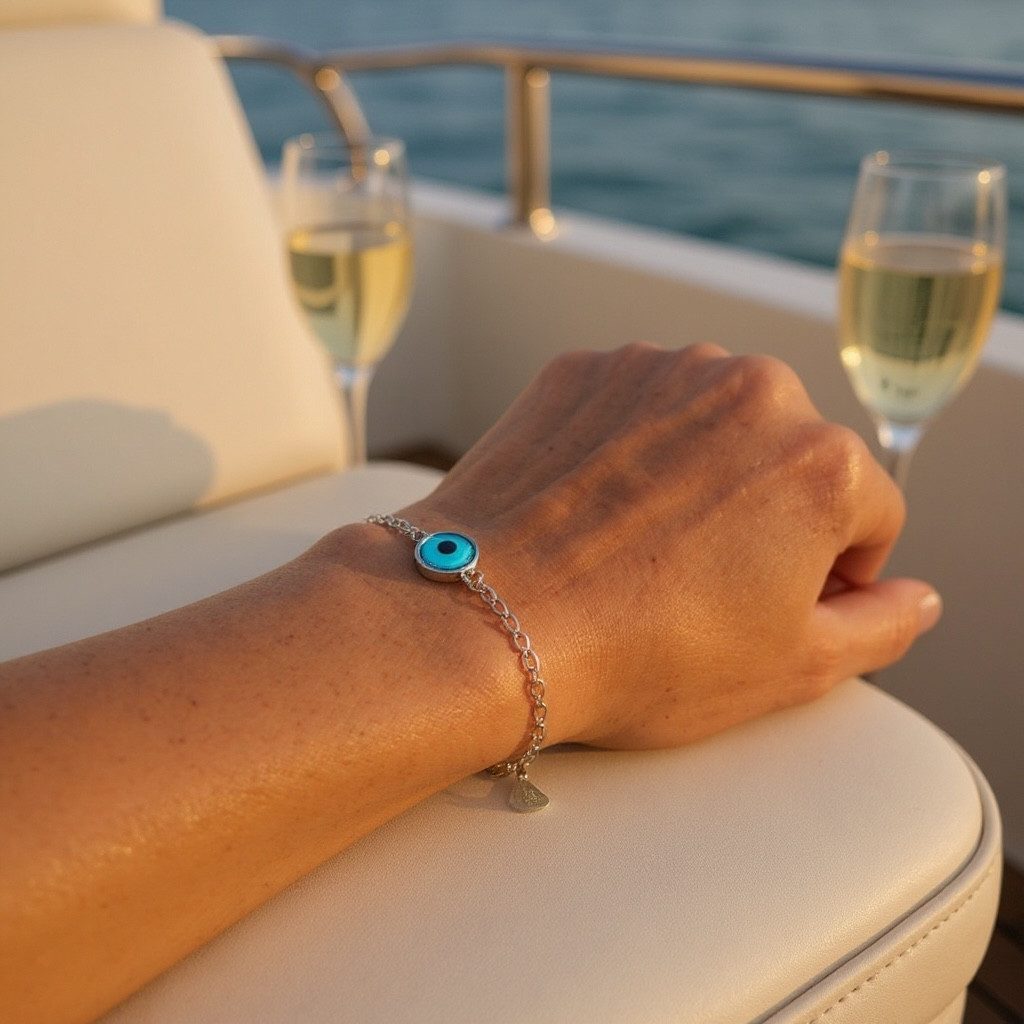 Karisma Silberarmband Damen Silber 925 rhodinert Armband Böses Auge Nazar, günstig online kaufen