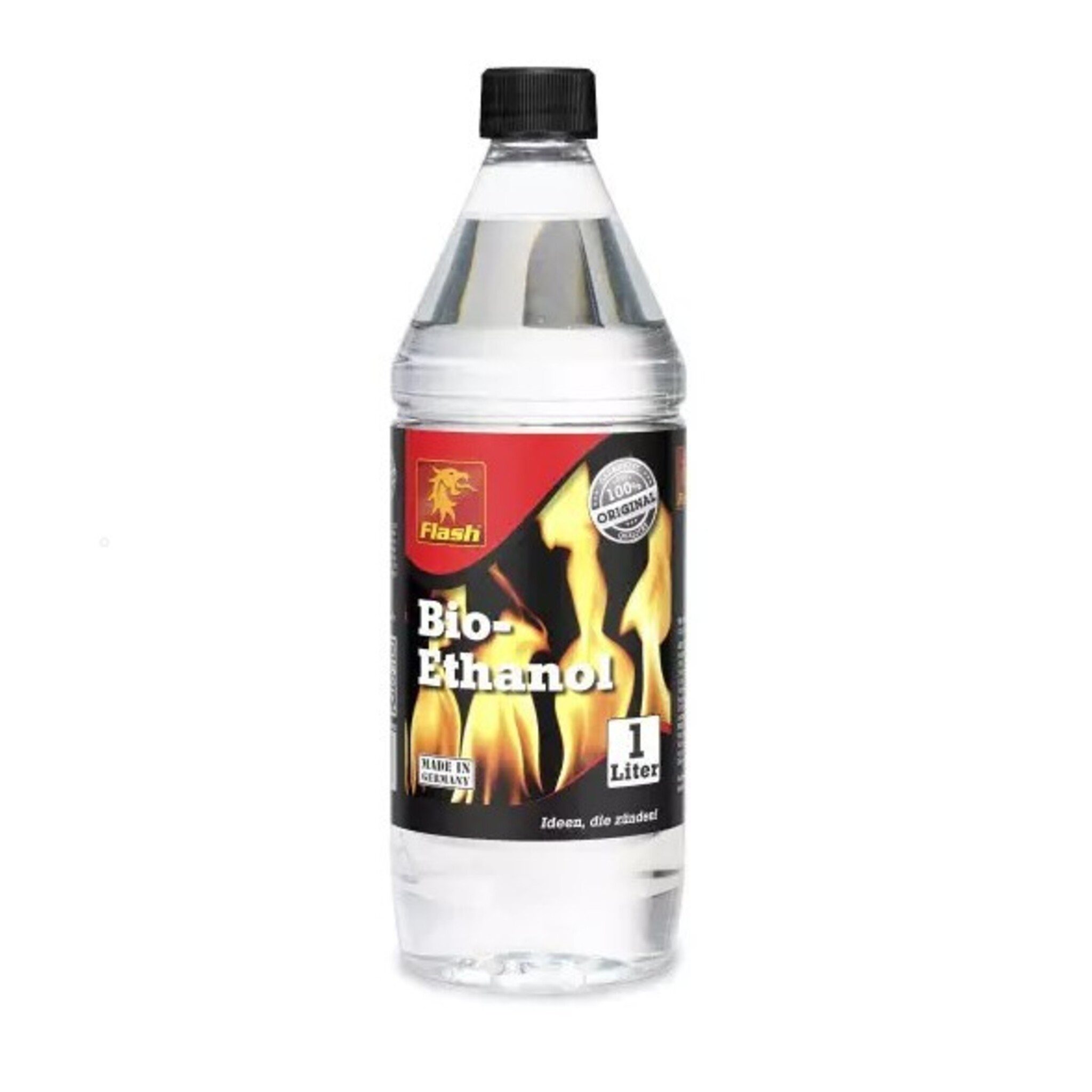 Techlando Echtfeuer-Dekokamin Flash Flammino Bioethanol 1 Liter flash