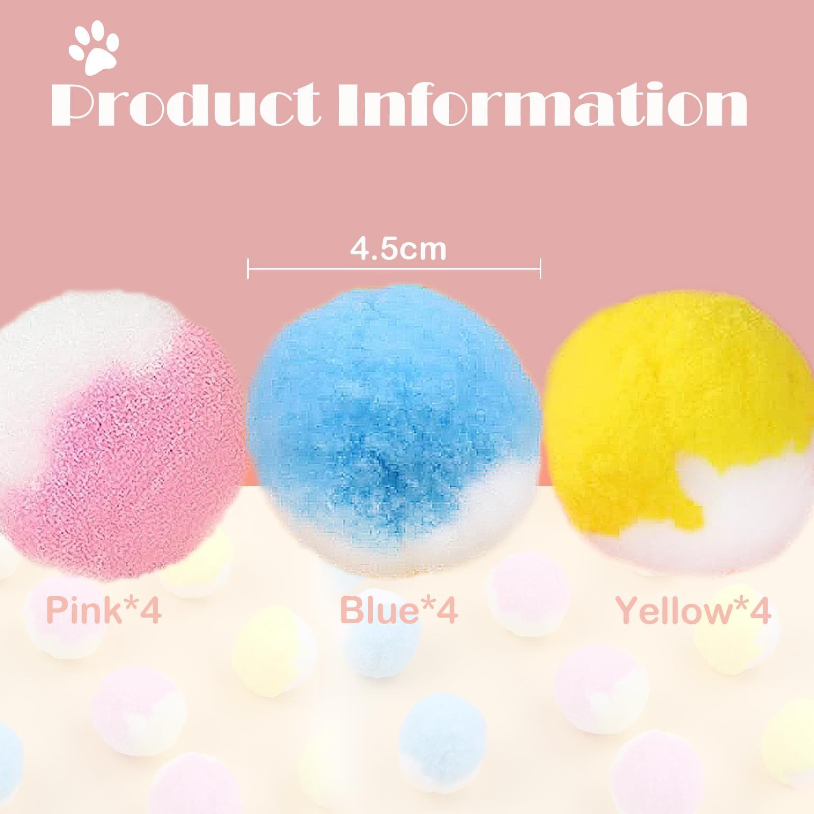 POPOLIC Tier-Beschäftigungsspielzeug Katzenspielzeug-Ball, 12 Stück Leiser günstig online kaufen