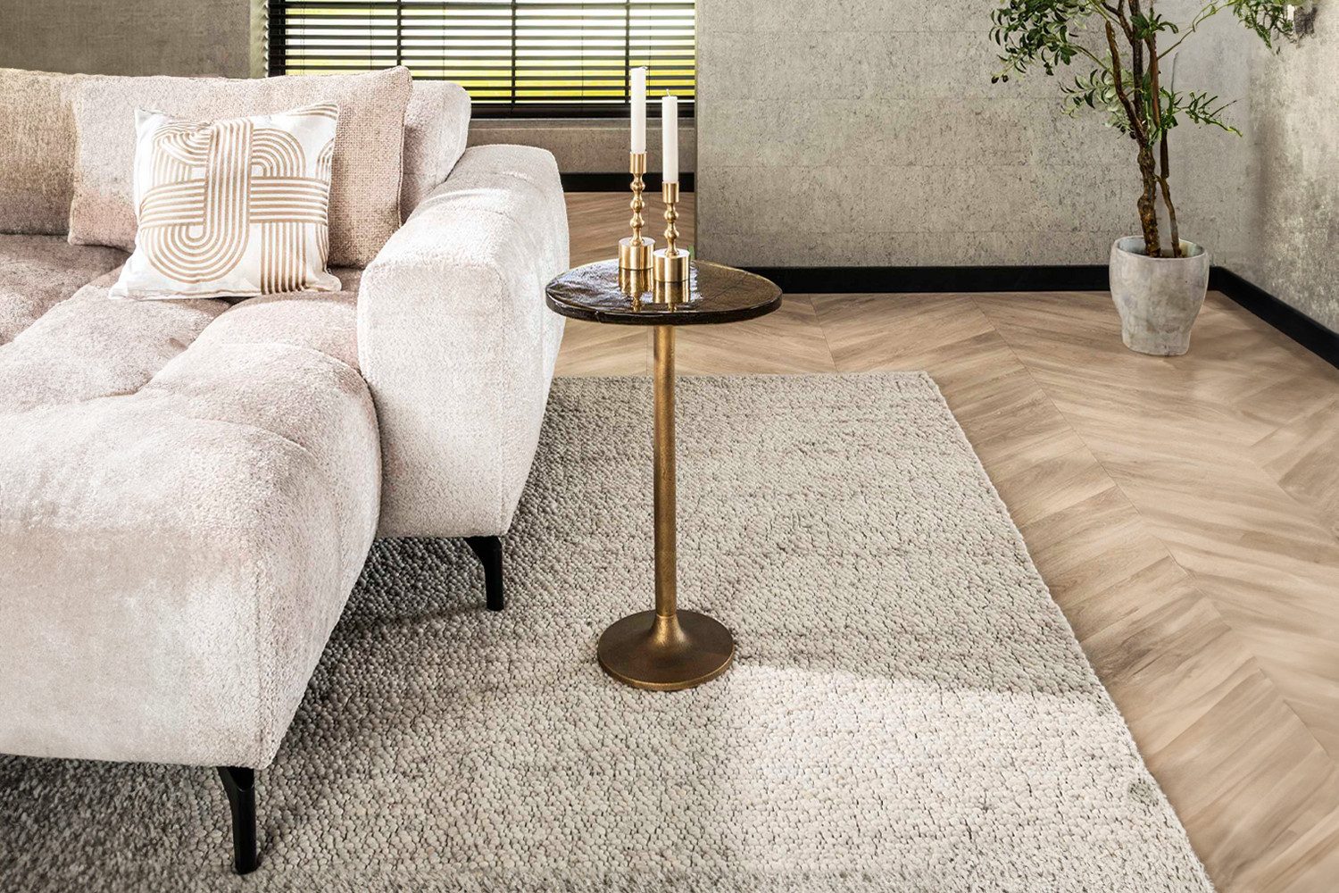 KAWOLA Beistelltisch DARI, Glas gold