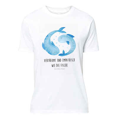 Mr. & Mrs. Panda T-Shirt Sternzeichen Fische - Weiß - Geschenk, Fische Sternbild, T-Shirt mit (1-tlg)