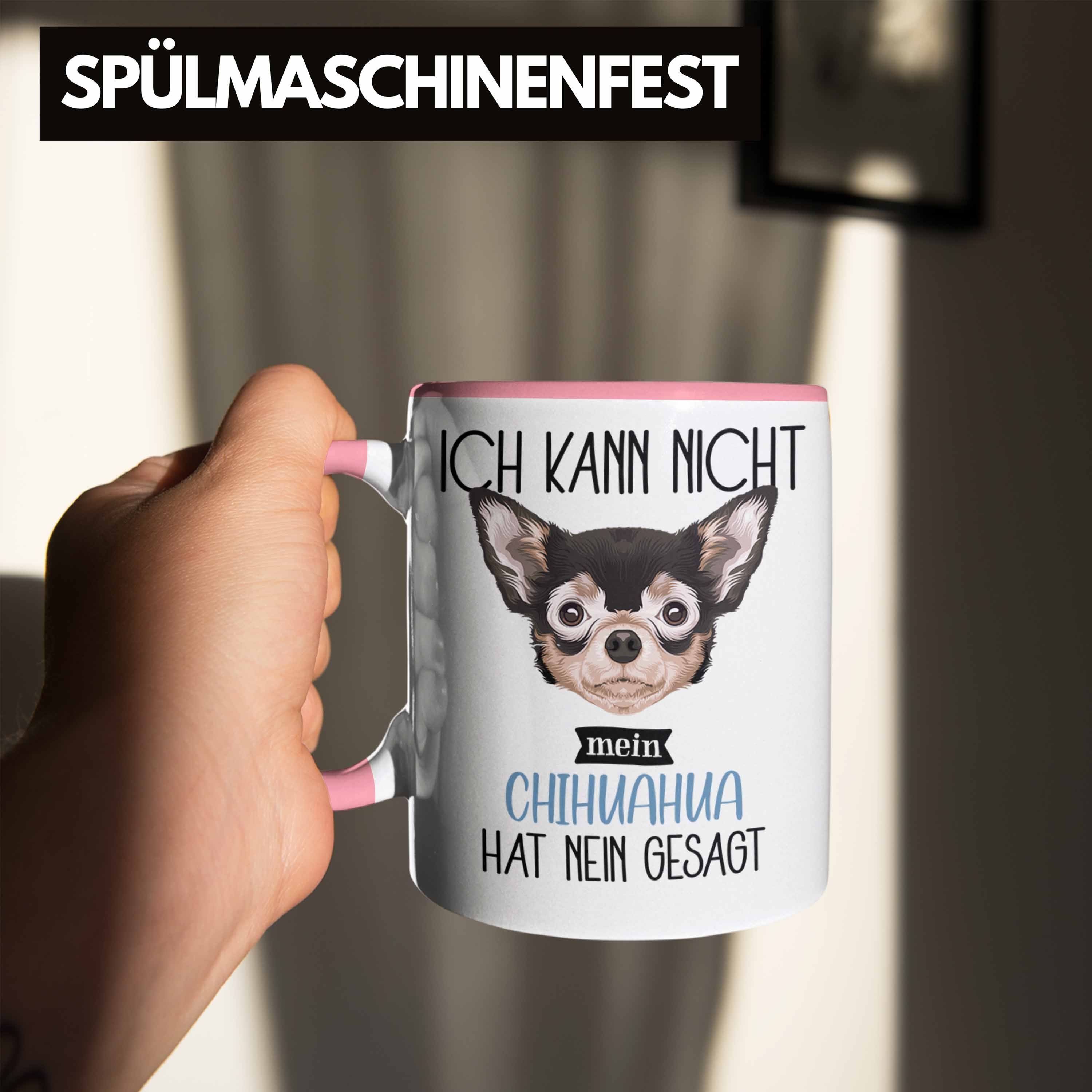 Rosa Lustiger Besitzer Geschenkidee Tasse Trendation Geschenk Spruch Ich Chihuahua Tasse Kan