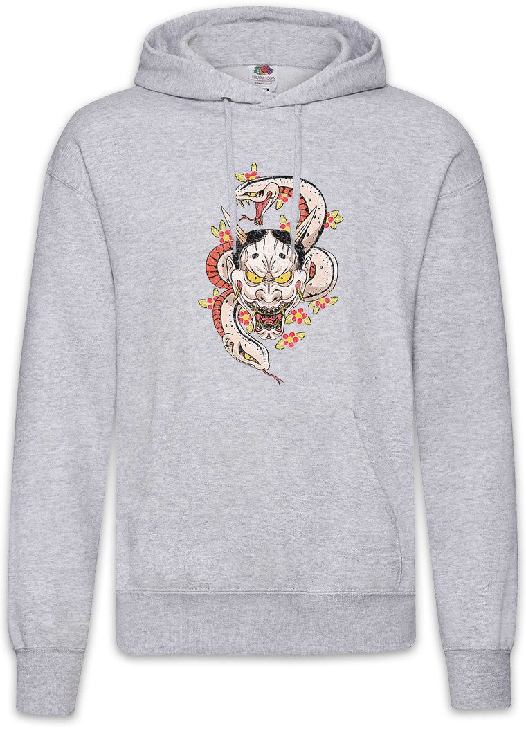 Hoodie Oni Tattoo Herren Hoodie Samurai Warrior Way Banzai Japan Ninja Shogun