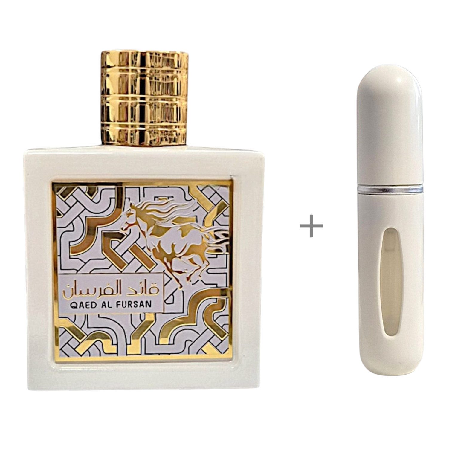 Lattafa Duft-Set Qaed Al Fursan Unlimited EDP + Parfümzerstäuber (leer) Set