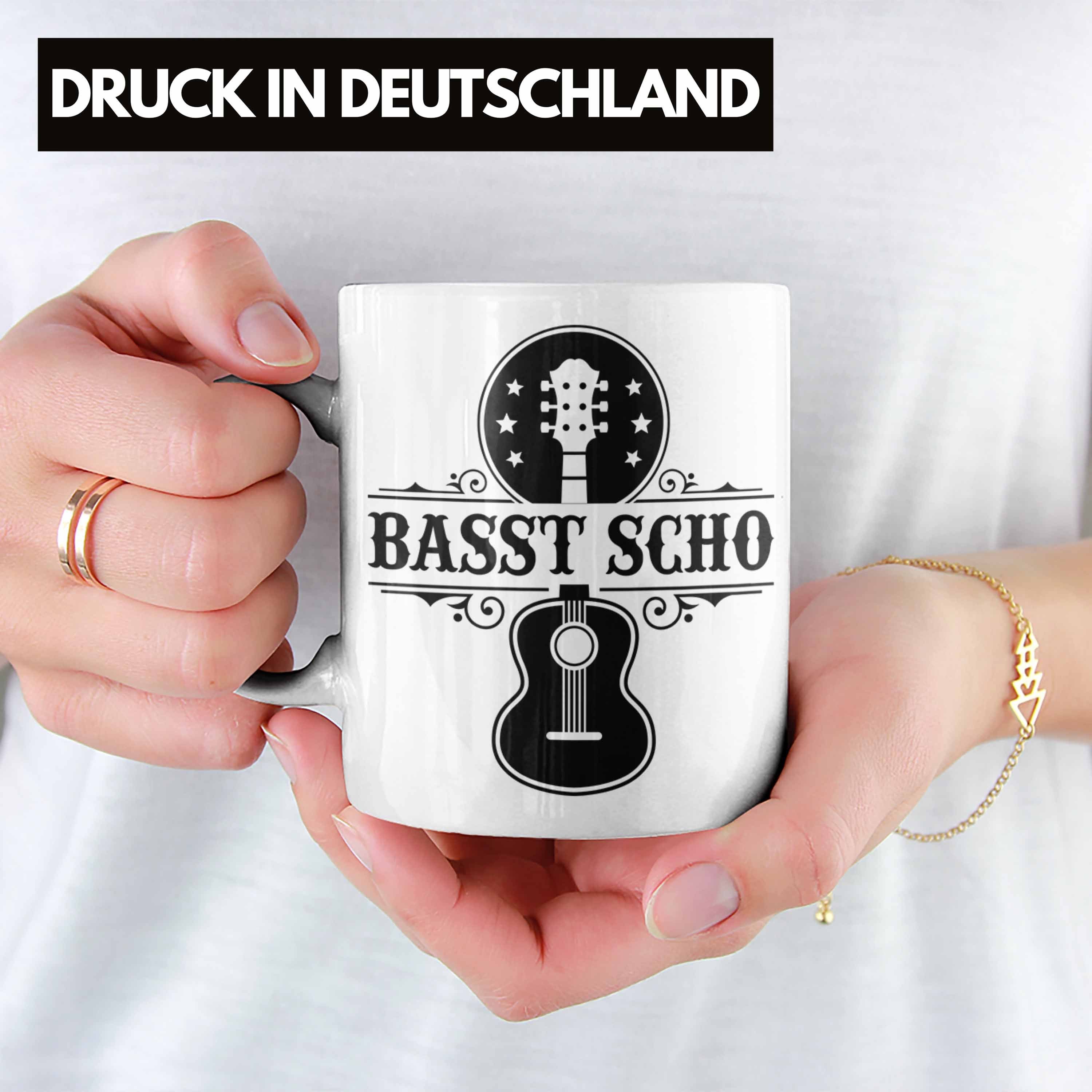 Trendation Tasse Weiss Kaffee-Becher Geschenk Basst Bass-Spieler Tasse S Geschenkidee Bassist