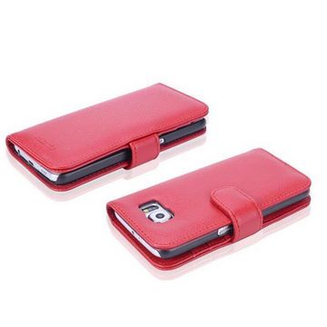 Cadorabo Handyhülle Samsung Galaxy S6 Samsung Galaxy S6, Klappbare Handy Schutzhülle - Hülle - mit Standfunktion und Kartenfach