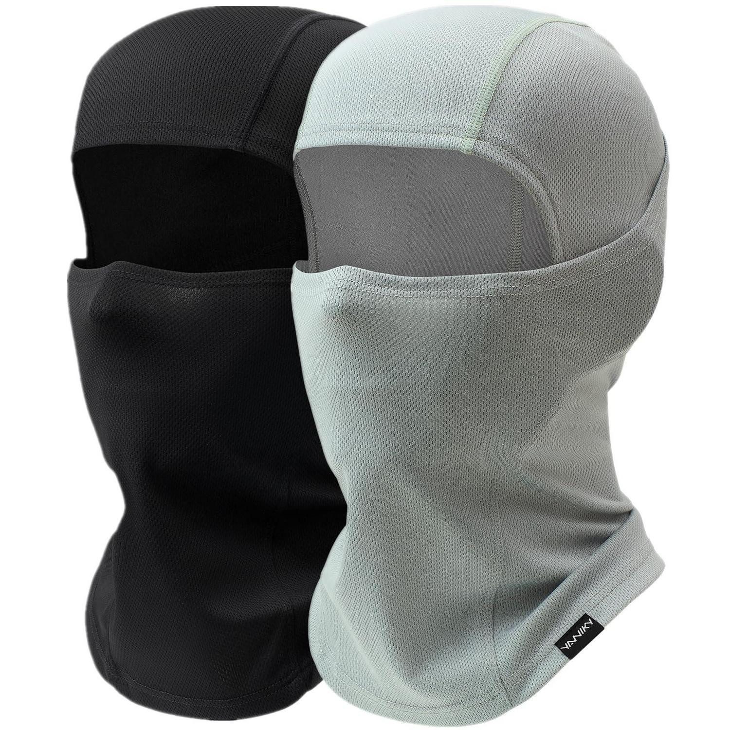 LuxusKollektion Sturmhaube Sturmhaube Balaclava Herren Damen Motorrad Fahrrad Schwarz Hellgrau