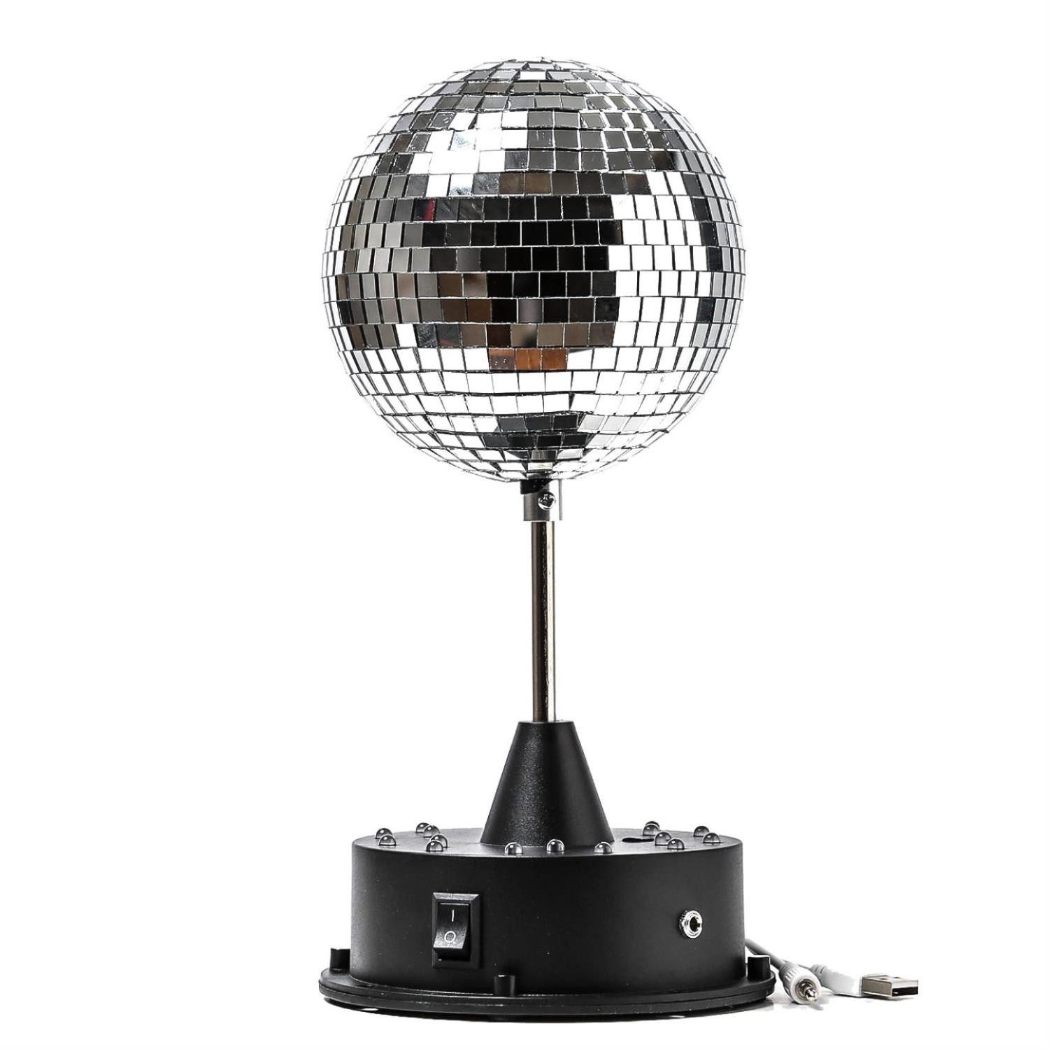 SATISFIRE Discolicht LED Spiegelkugel Discokugel 13cm Standfuß bunt Batteri günstig online kaufen