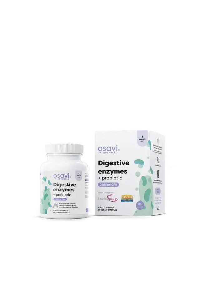 Osavi Digestive enzymes + probiotic 60 Kapseln Kapseln, 100 g, Kapseln