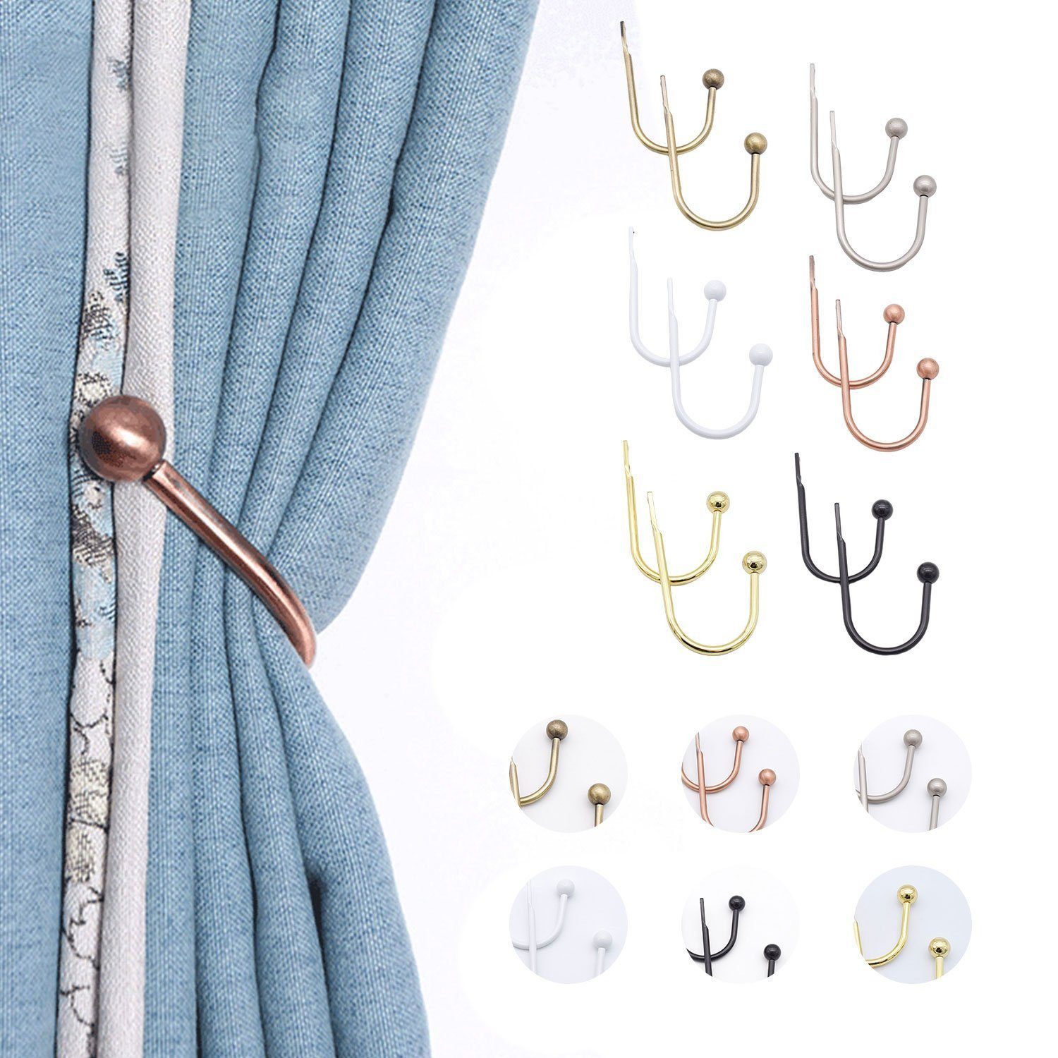 BYSURE Gardinenstangenhalter, (2-St) günstig online kaufen