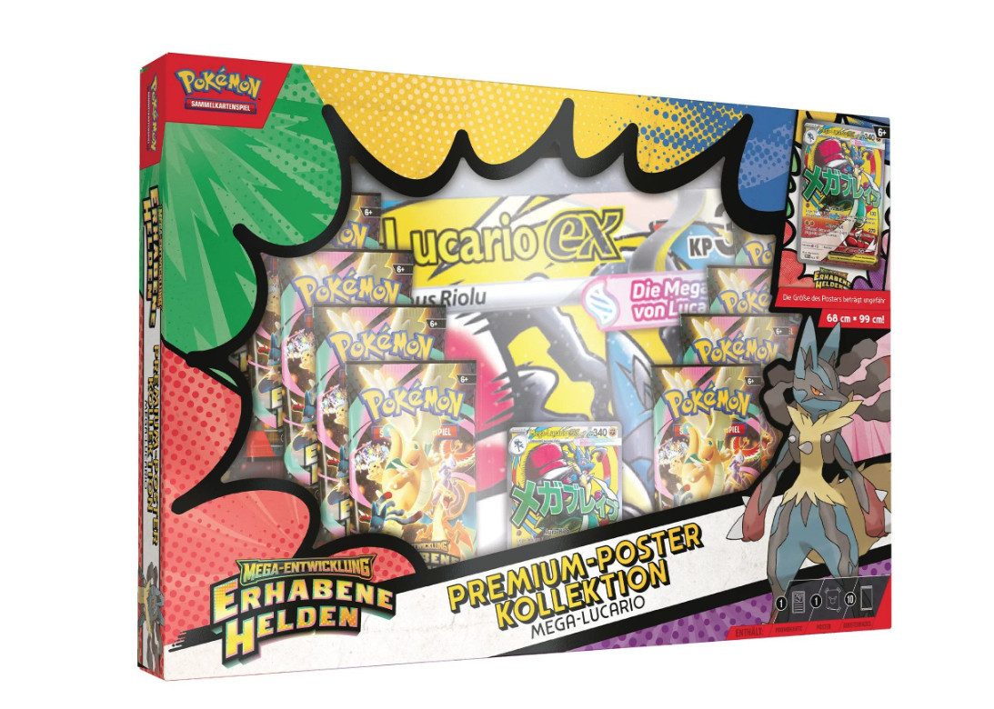 The Pokémon Company Sammelkarte Erhabene Helden Premium Poster Kollektion Lucario