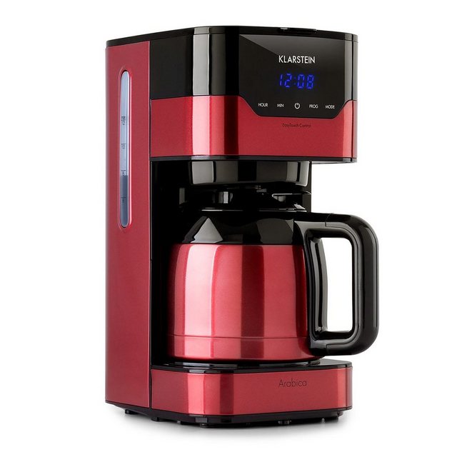 Klarstein Filterkaffeemaschine Arabica, 1.2l Kaffeekanne, Leichte Bedienung: EasyTouch Control Bedienoberfläche und LC-Display