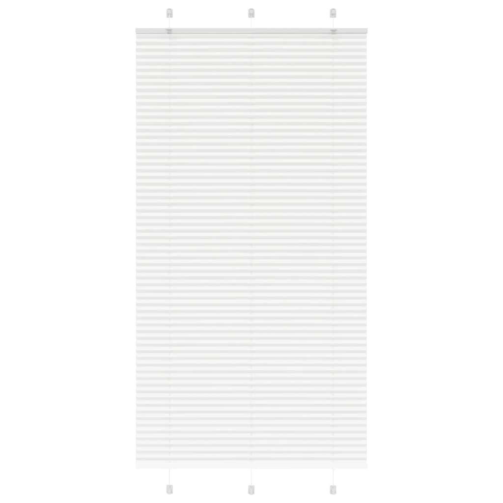 vidaXL Jalousie Plissee Weiß 105x200 cm Stoffbreite 104,4 cm Polyester